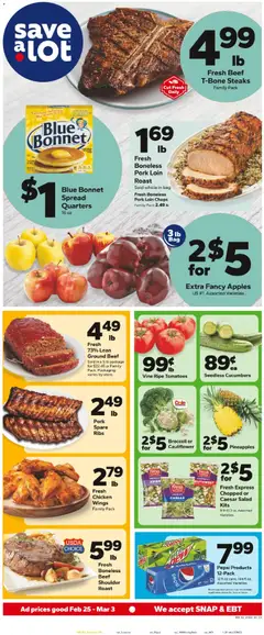 Preview of Save a Lot weekly ads valid from 25.02.2026