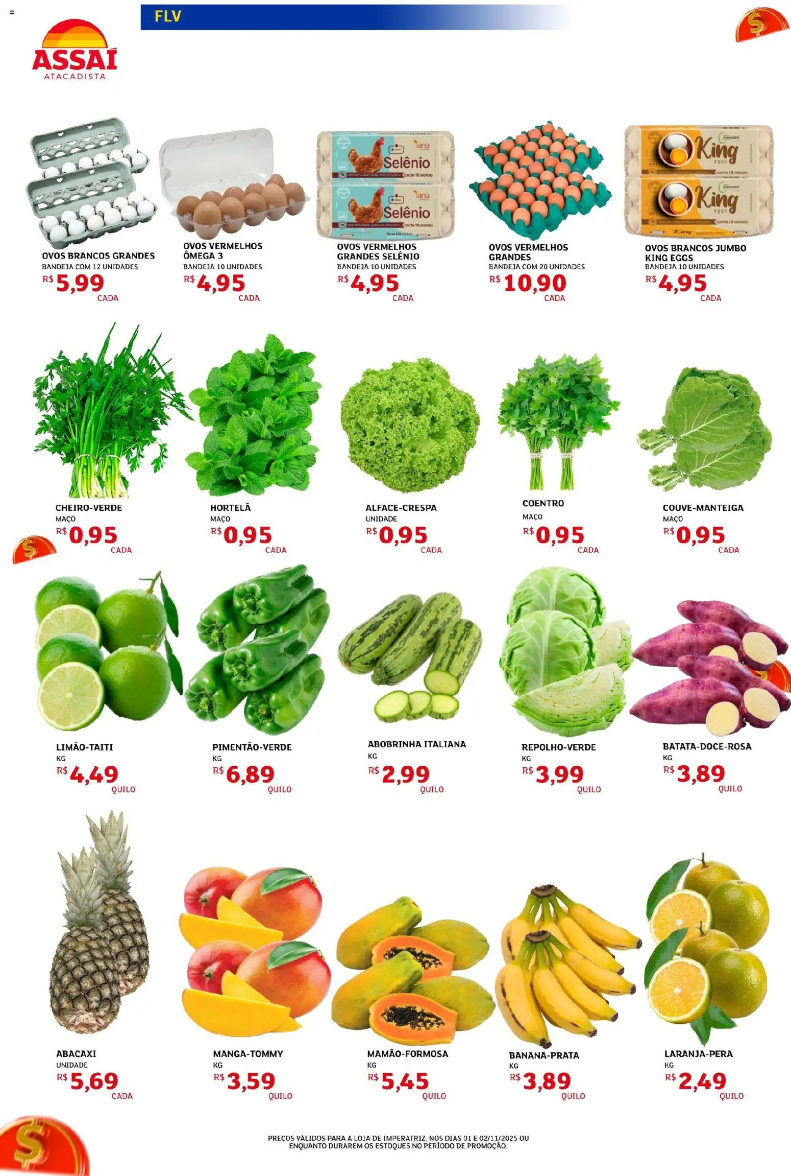 Assaí Atacadista Folheto - válido de 01.11.2025 | Página: 2 | Produtos: Ômega 3, Hortelã, Ovos, Abacaxi