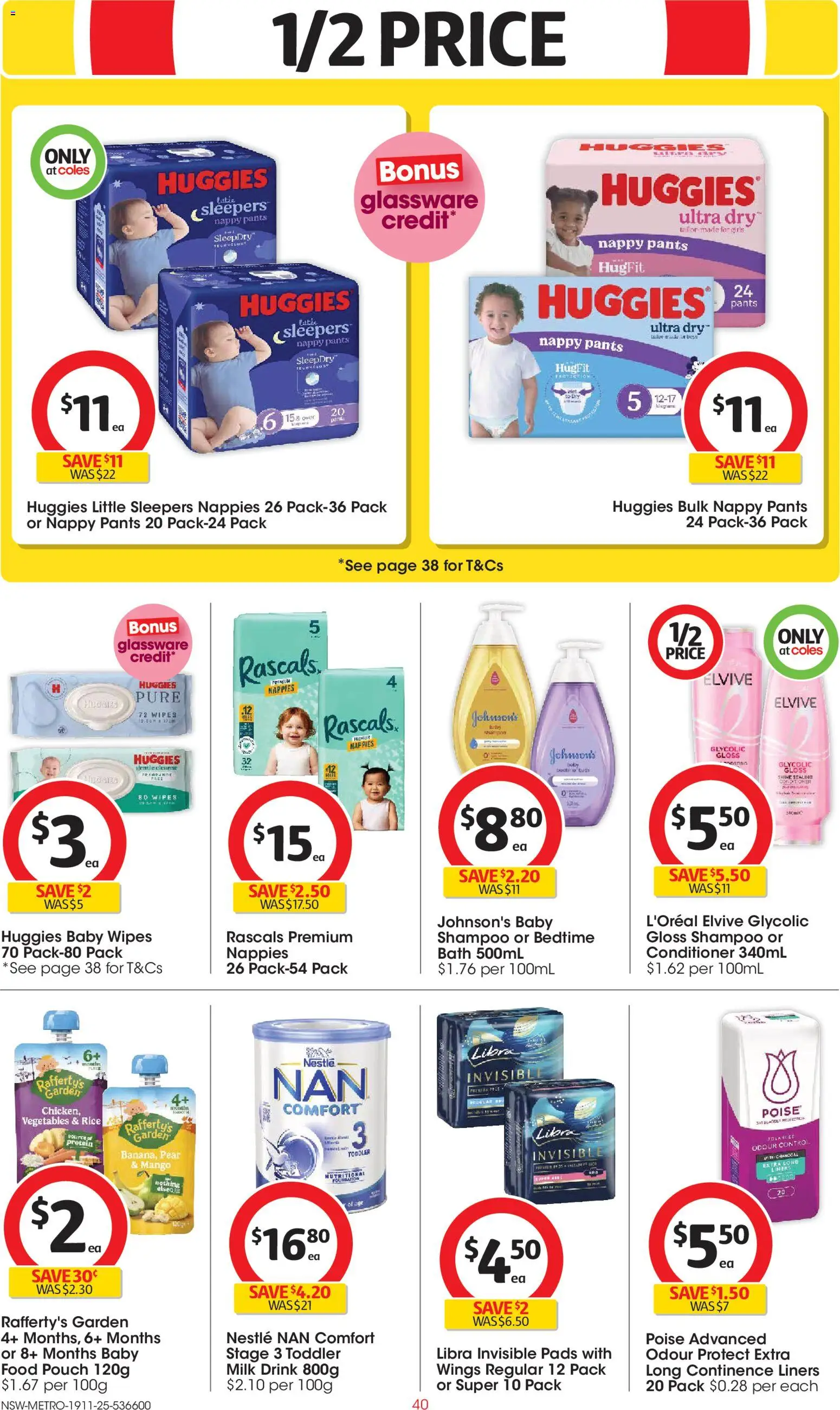 Coles catalogue - valid from 19.11.2025 | Page: 40 | Products: Conditioner, Glassware, Mango, Pear