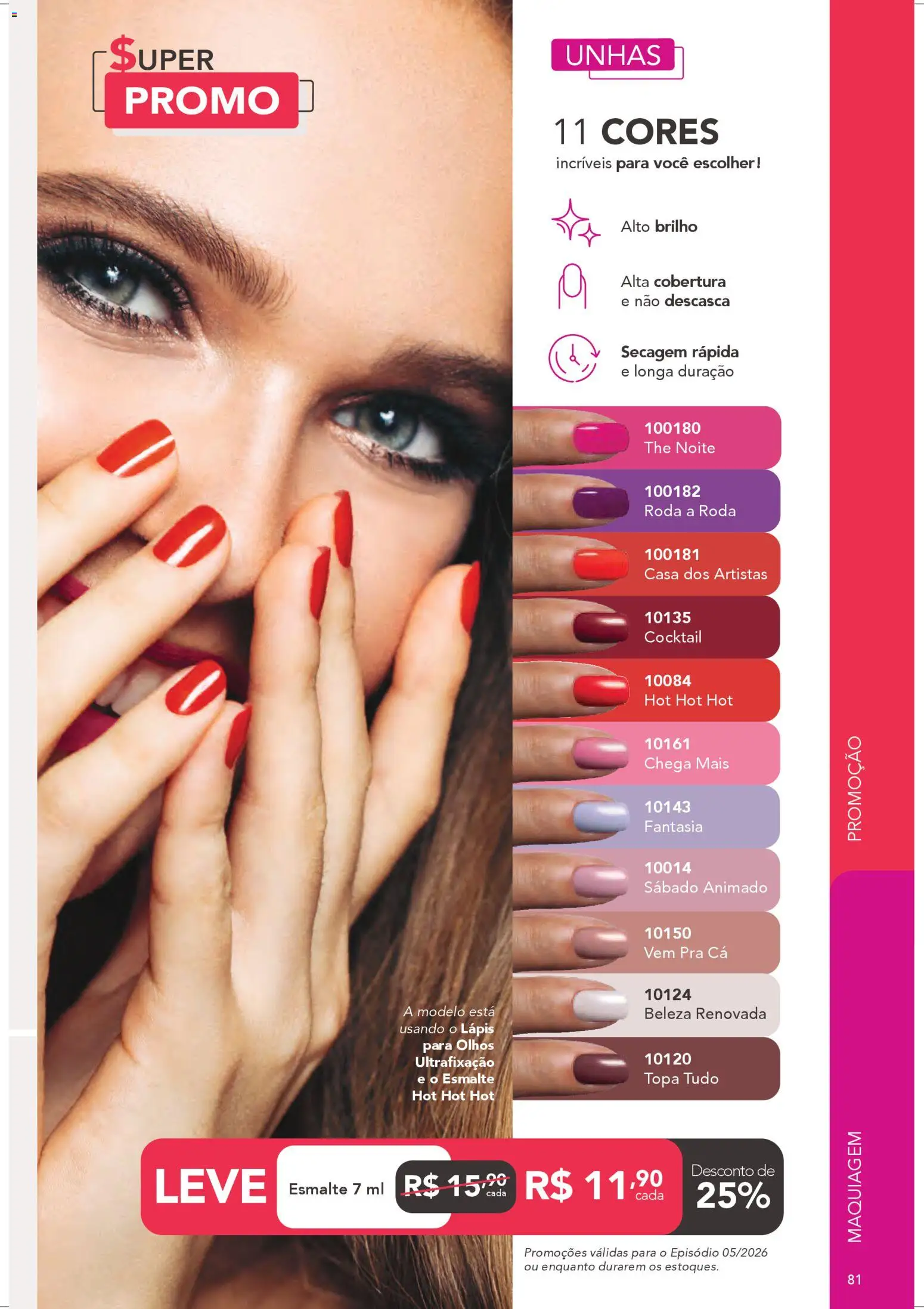 Jequiti Folheto - válido de 28.03.2026 | Página: 81 | Produtos: Maquiagem, Lápis, Fantasia