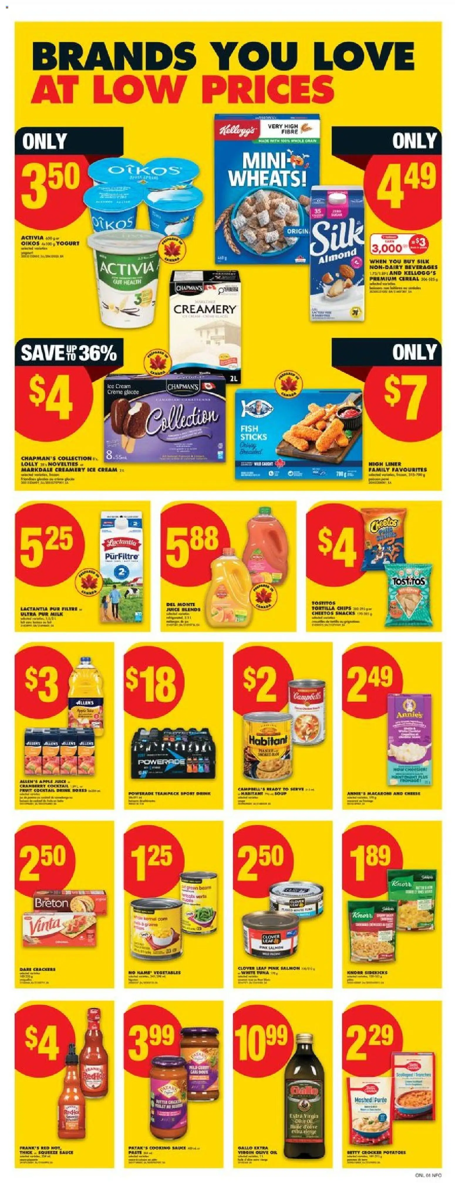 No Frills flyer valid from 15.01.2026 | Page: 7 | Products: Pasta, Chips, Cream, Oil