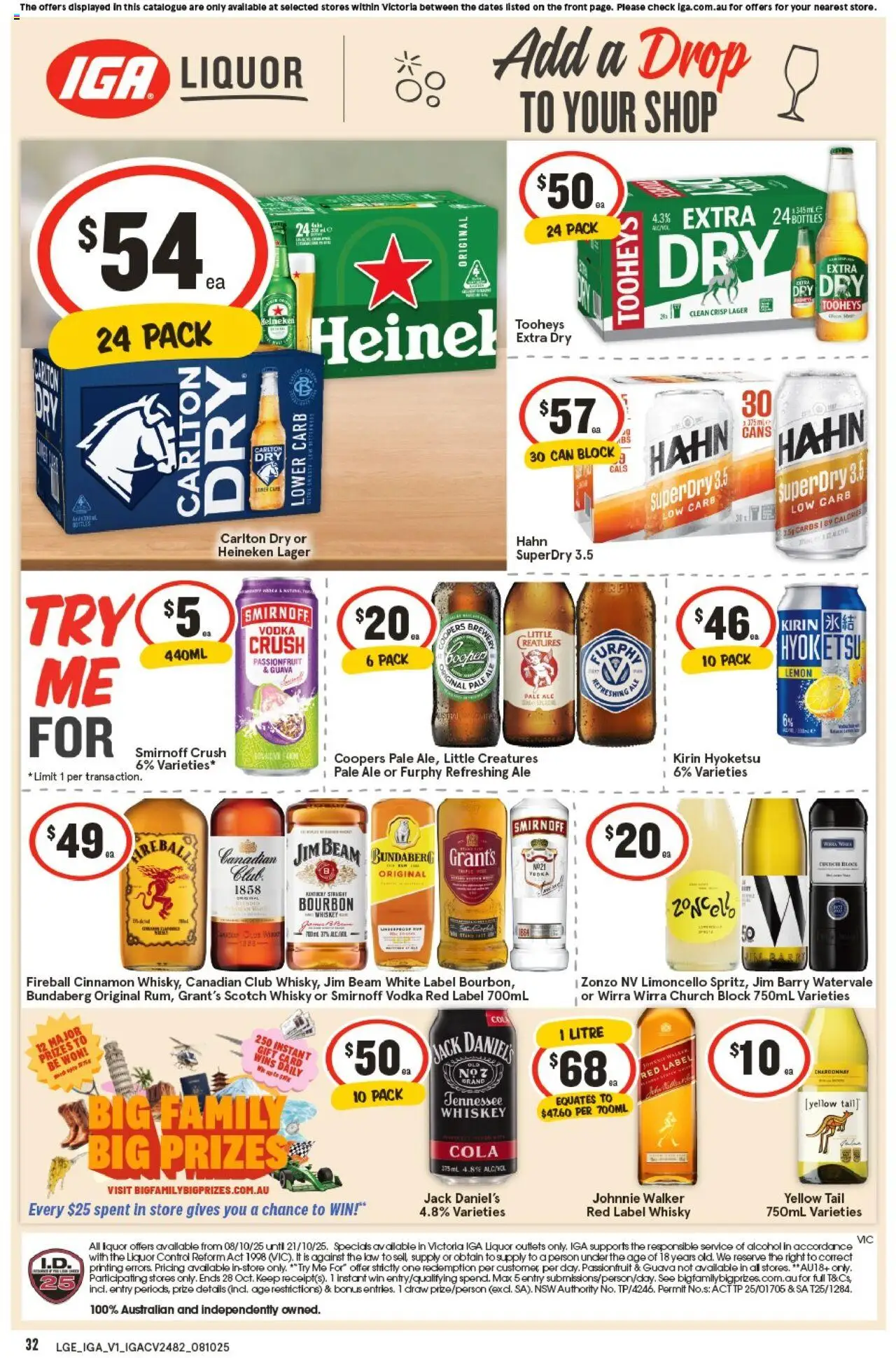 IGA catalogue - valid from 08.10.2025 | Page: 5 | Products: Bourbon, Passionfruit, Whiskey, Scotch