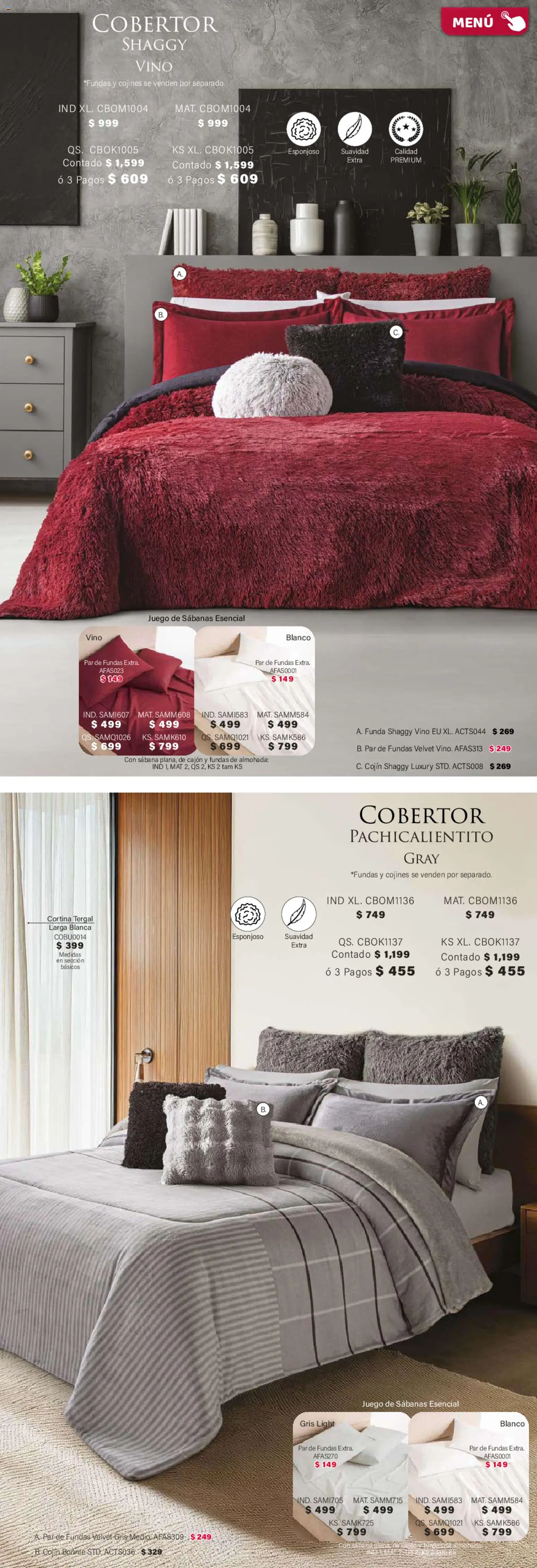 Nuevas ofertas de Colchas Concord válidas en toda la República Mexicana desde el 01.02.2026. ¡Encuentra las mejores ofertas en Colchas Concord catálogo! | Página: 140 | Productos: Cobertor, Juego, Almohada, Sabanas