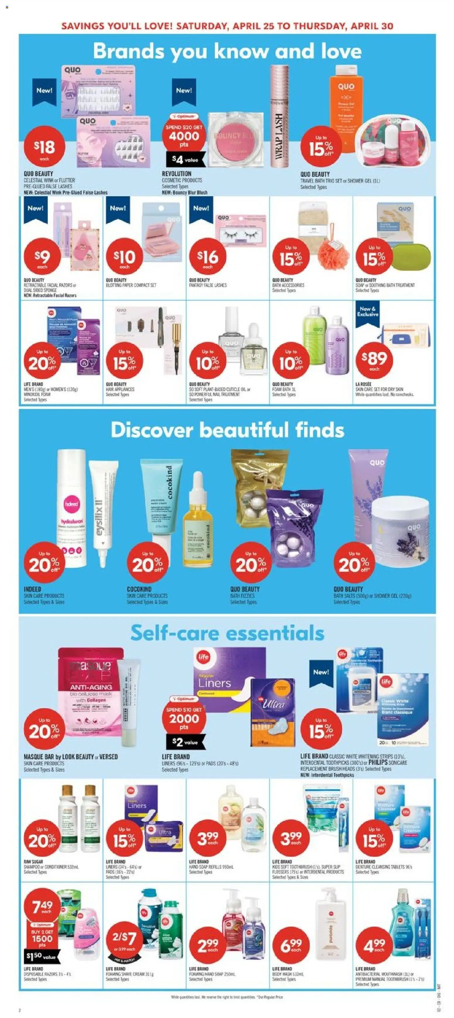 Shoppers flyer valid from 24.04.2026 | Page: 15 | Products: Shampoo, Body wash, Bath, Oil