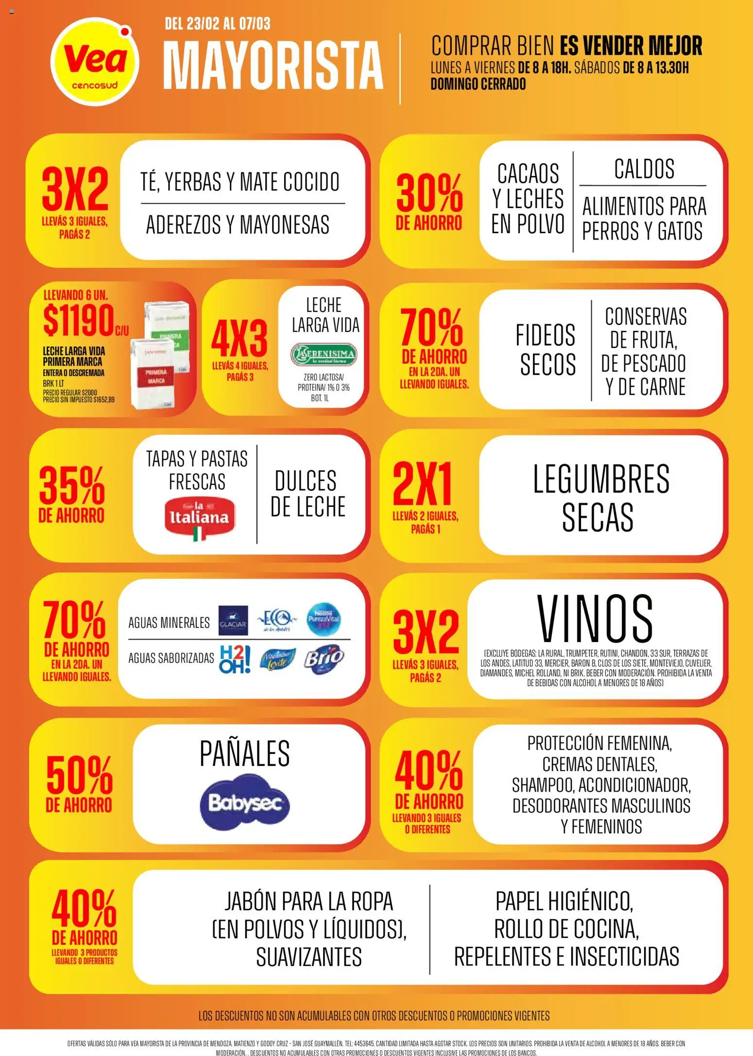 Vea - Ofertas Vea mayorista │ válido desde el 23.02.2026 | Página: 1 | Productos: Mate, Pescado, Leche, Mate cocido