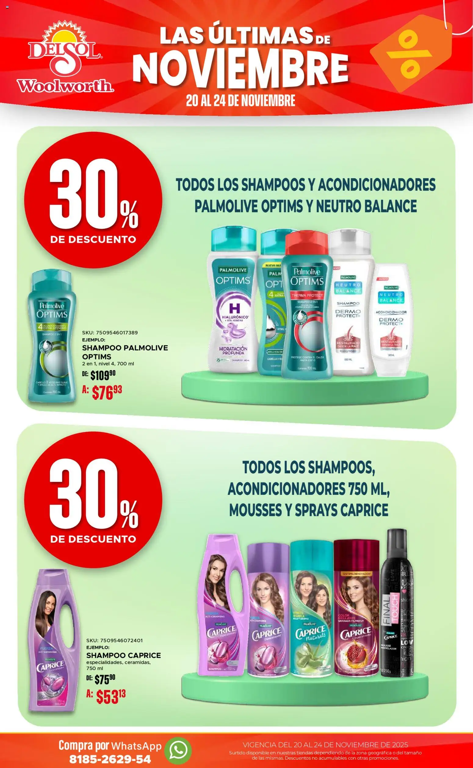 Nuevas ofertas de Del Sol y Woolworth válidas en toda la República Mexicana desde el 20.11.2025. ¡Encuentra las mejores ofertas en Del Sol y Woolworth Buen Fin ! | Página: 23