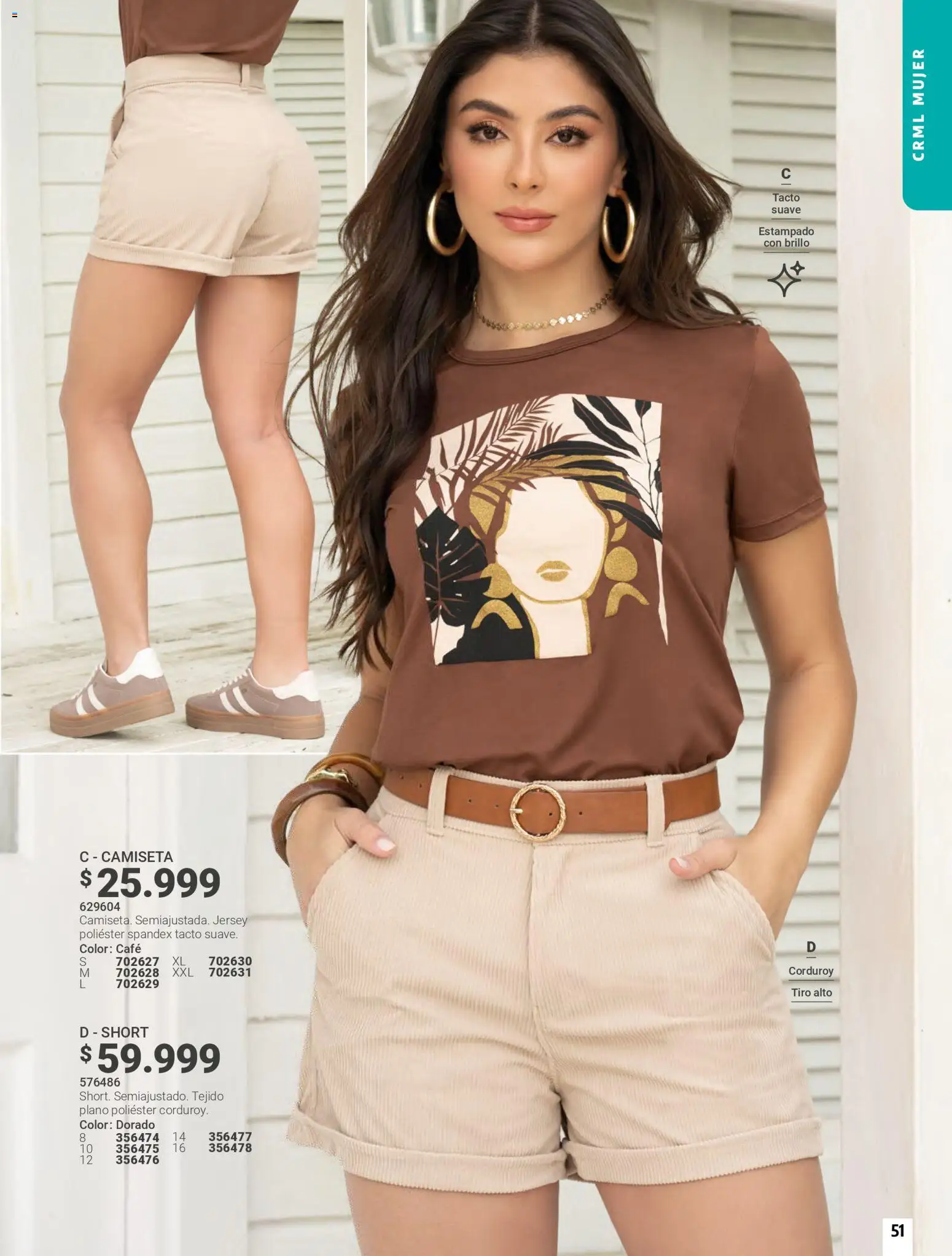 Carmel revista - valida desde el 01.06.2026 | Página: 51 | Productos: Brillo, Short, Camiseta, Café