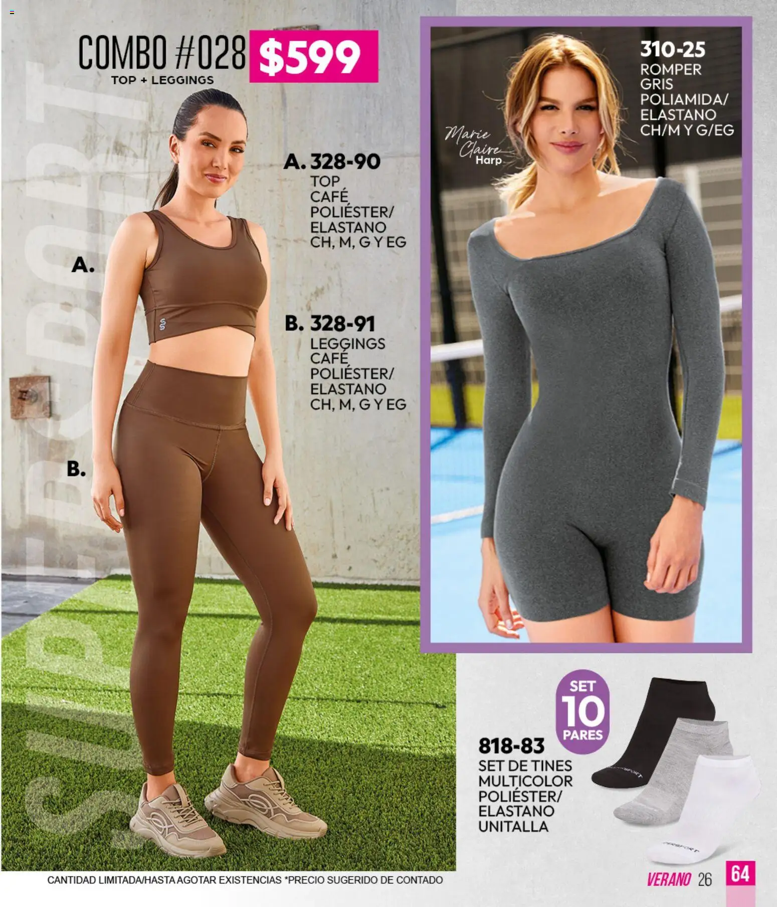 Nuevas ofertas de Cklass válidas en toda la República Mexicana desde el 05.03.2026. ¡Encuentra las mejores ofertas en Cklass catálogo Verano Sportbrands Dama! | Página: 65 | Productos: Leggings, Café, Top