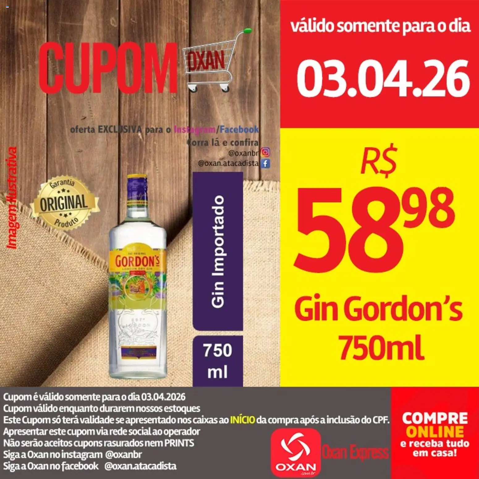 Oxan Atacadista Folheto - válido de 03.04.2026 | Página: 3 | Produtos: Gin