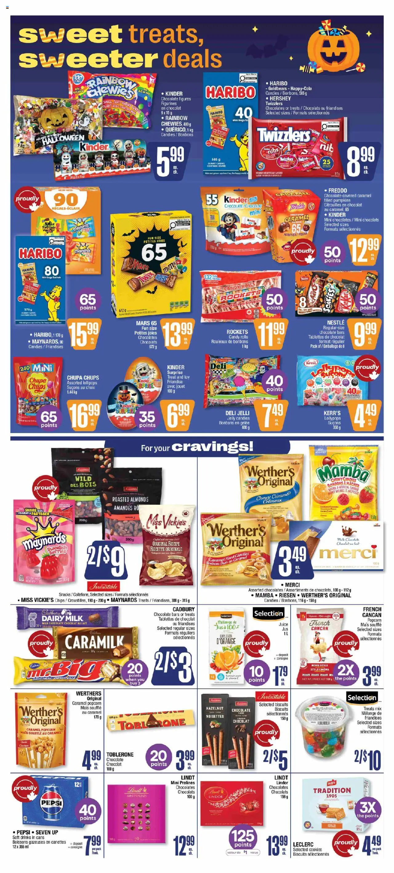 Jean Coutu flyer valid from 25.09.2025 | Page: 8 | Products: Candies, Cookies, Chocolate, Juice