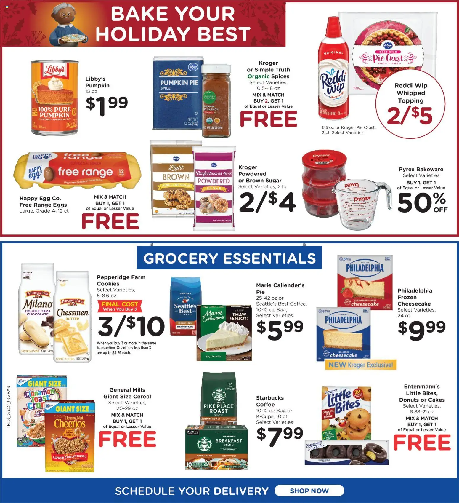 Kroger Ad - valid from 19.11.2025 | Page: 4 | Products: Butter, Sugar, Lime, Bag