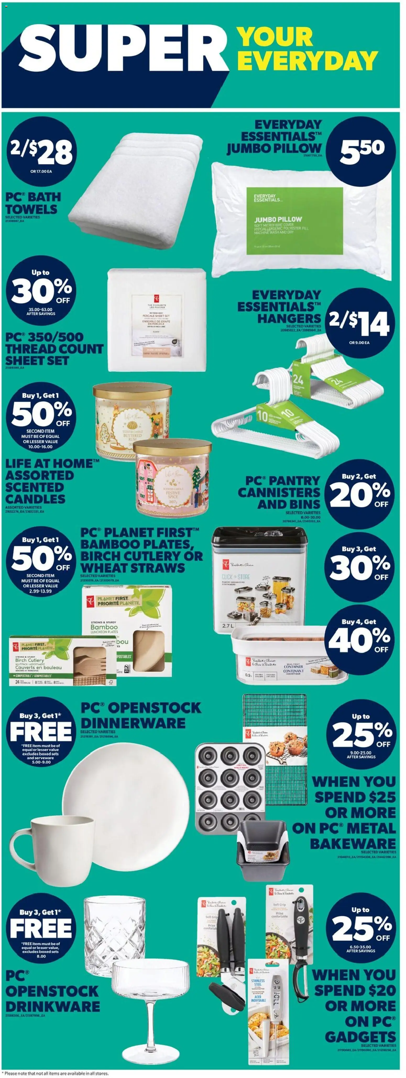 Real Canadian Superstore flyer valid from 25.12.2025 | Page: 12 | Products: Pillow, Bath