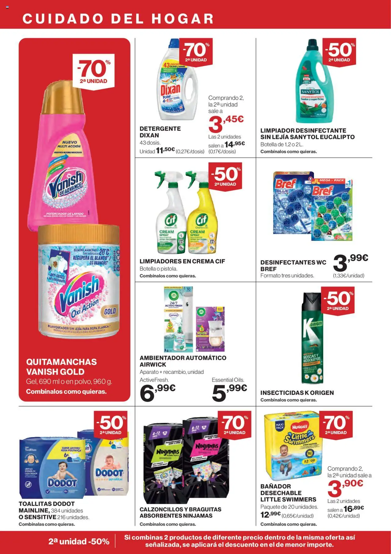 Nuevas ofertas de El Corte Inglés válidas en toda la República Mexicana desde el 11.09.2025. ¡Encuentra las mejores ofertas en El Corte Inglés - Catálogo Nuestros Mejores Precios! | Página: 32 | Productos: Quitamanchas, Calzoncillos, Wc, Desinfectante