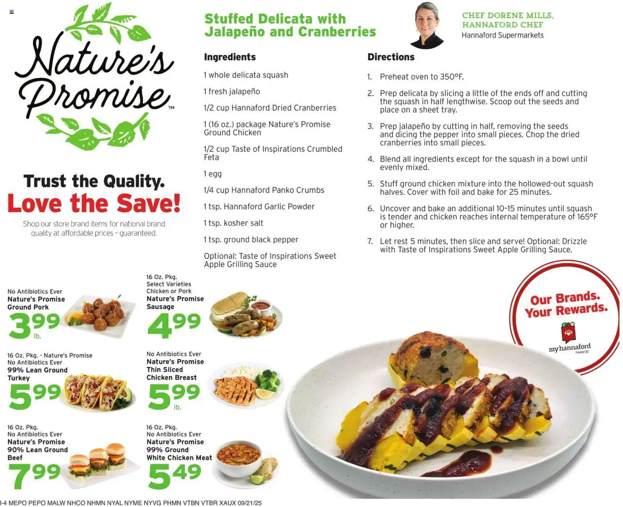 Hannaford Weekly Ad - valid from 21.09.2025 | Page: 12 | Products: Squash, Powder, Salt, Garlic