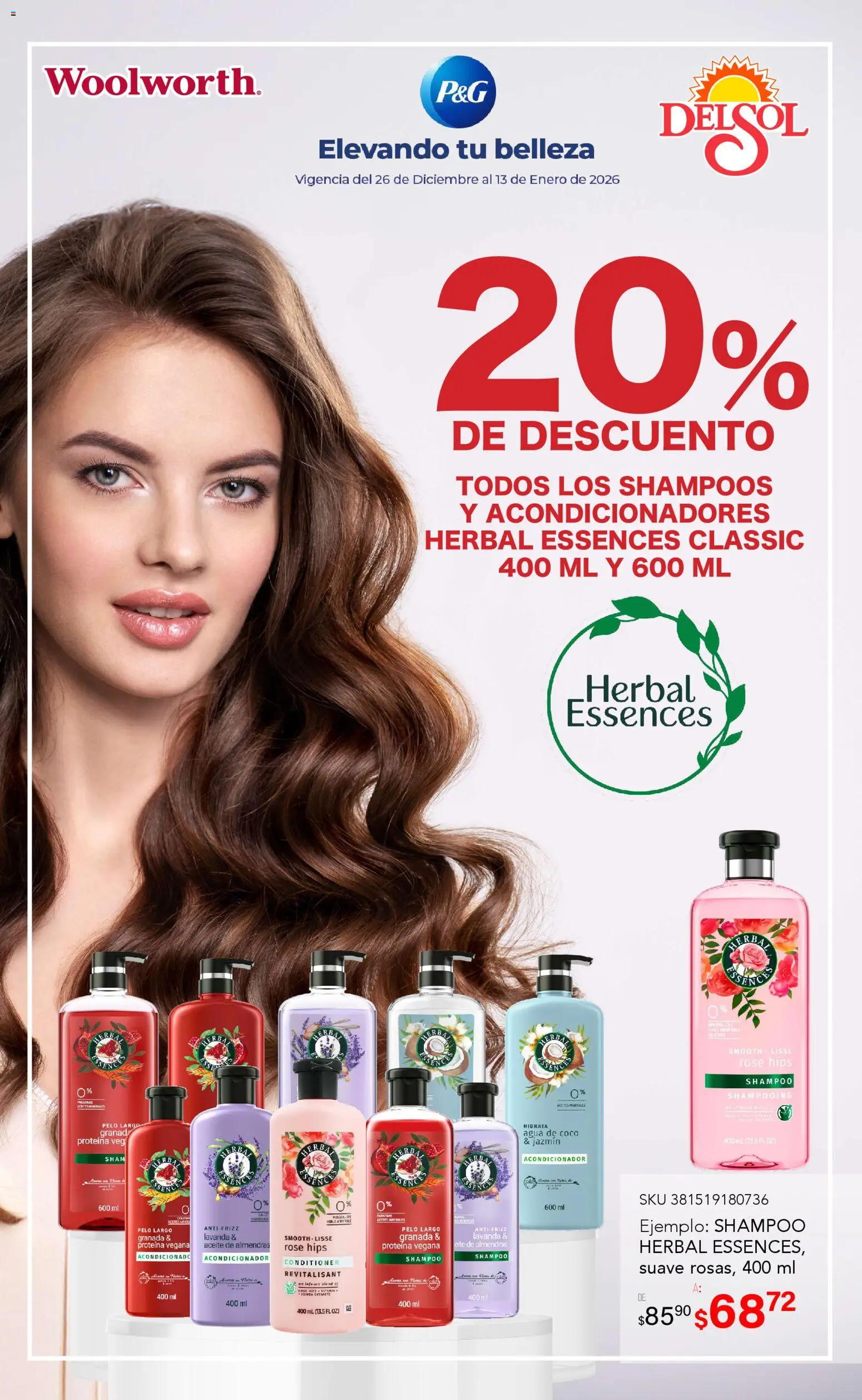 Nuevas ofertas de Del Sol y Woolworth válidas en toda la República Mexicana desde el 26.12.2025. ¡Encuentra las mejores ofertas en Del Sol y Woolworth catálogo! | Página: 4 | Productos: Almendras, Agua, Aceite, Acondicionador