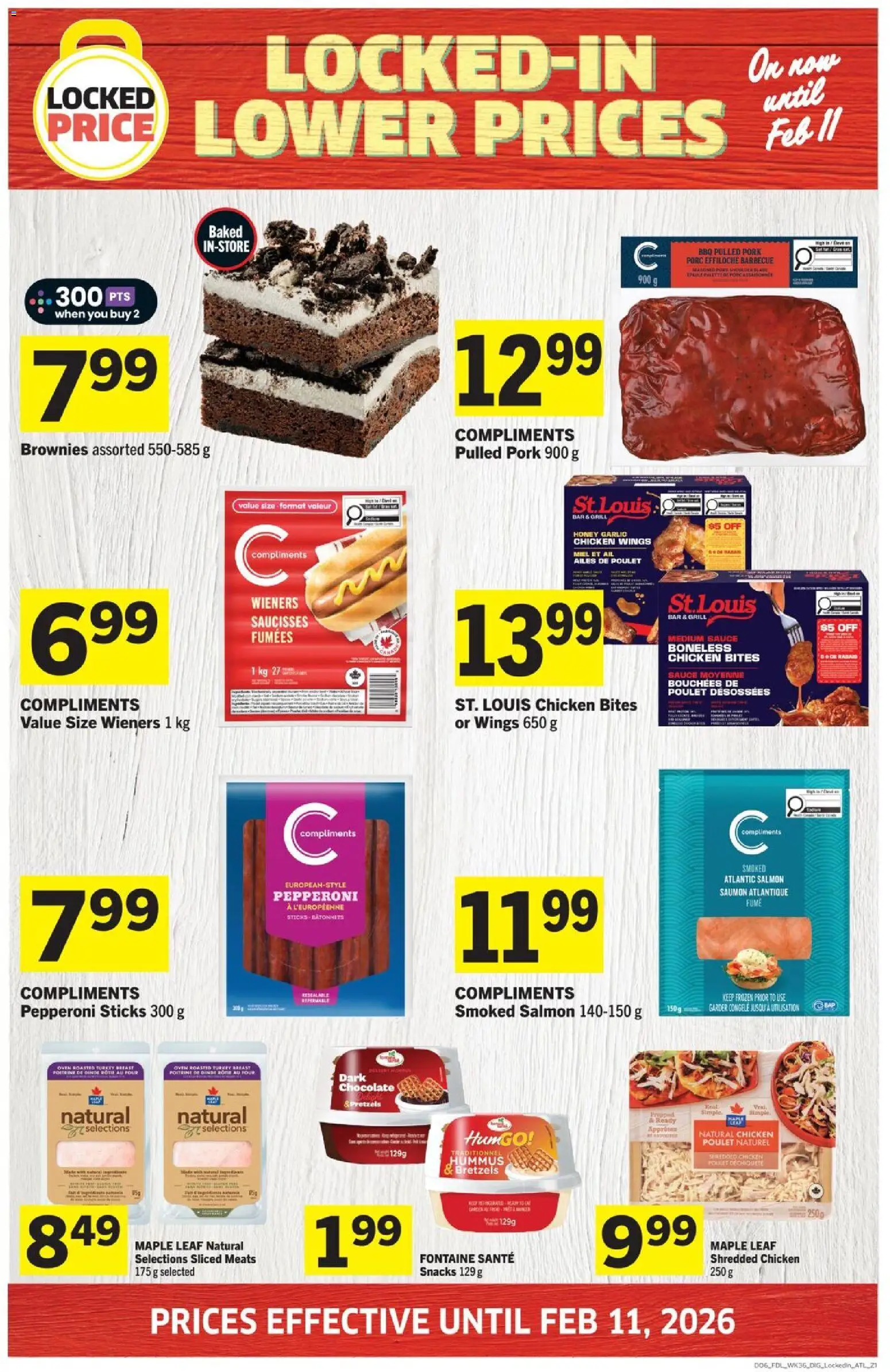 Foodland flyer valid from 01.01.2026 | Page: 8 | Products: Chicken wings, Grill, Chicken, Pork