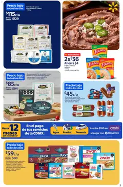 Vista previa de Walmart folleto, nuevo folleto de la tienda, válido en México a partir del 01.01.2026 | Página: 3 | Productos: Crema, Queso, Jamón, Chorizo