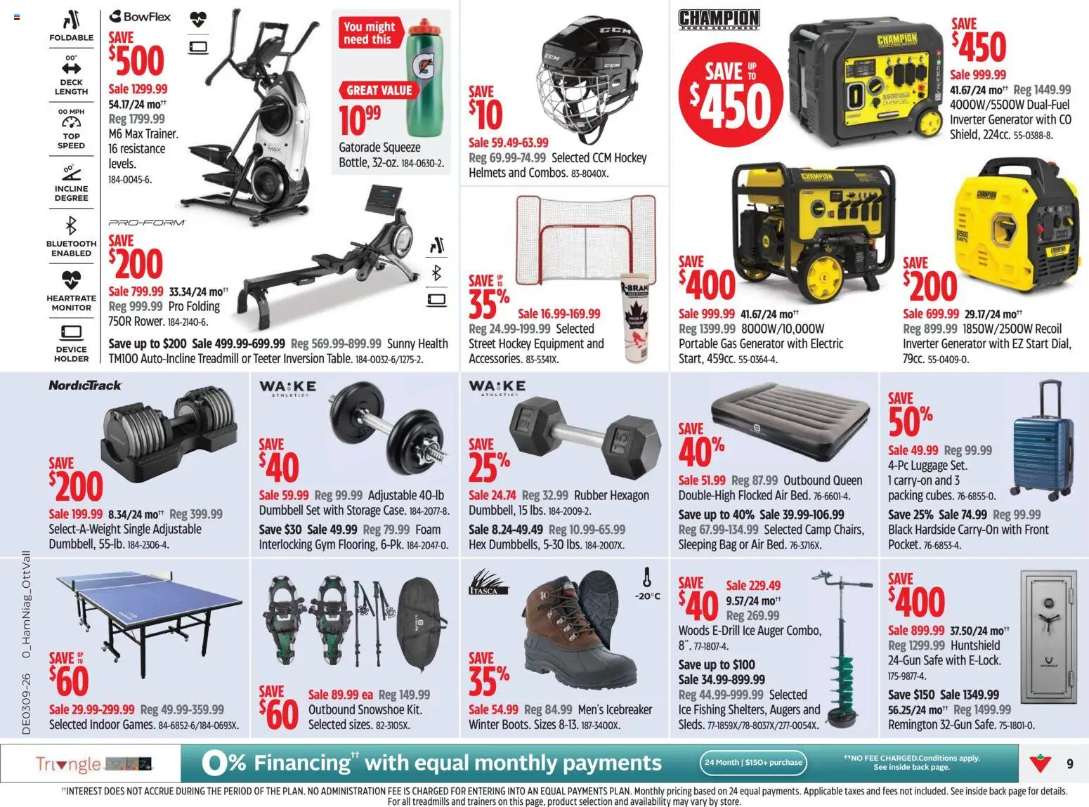 Canadian Tire flyer valid from 26.02.2026 | Page: 9 | Products: Luggage, Monitor, Bag