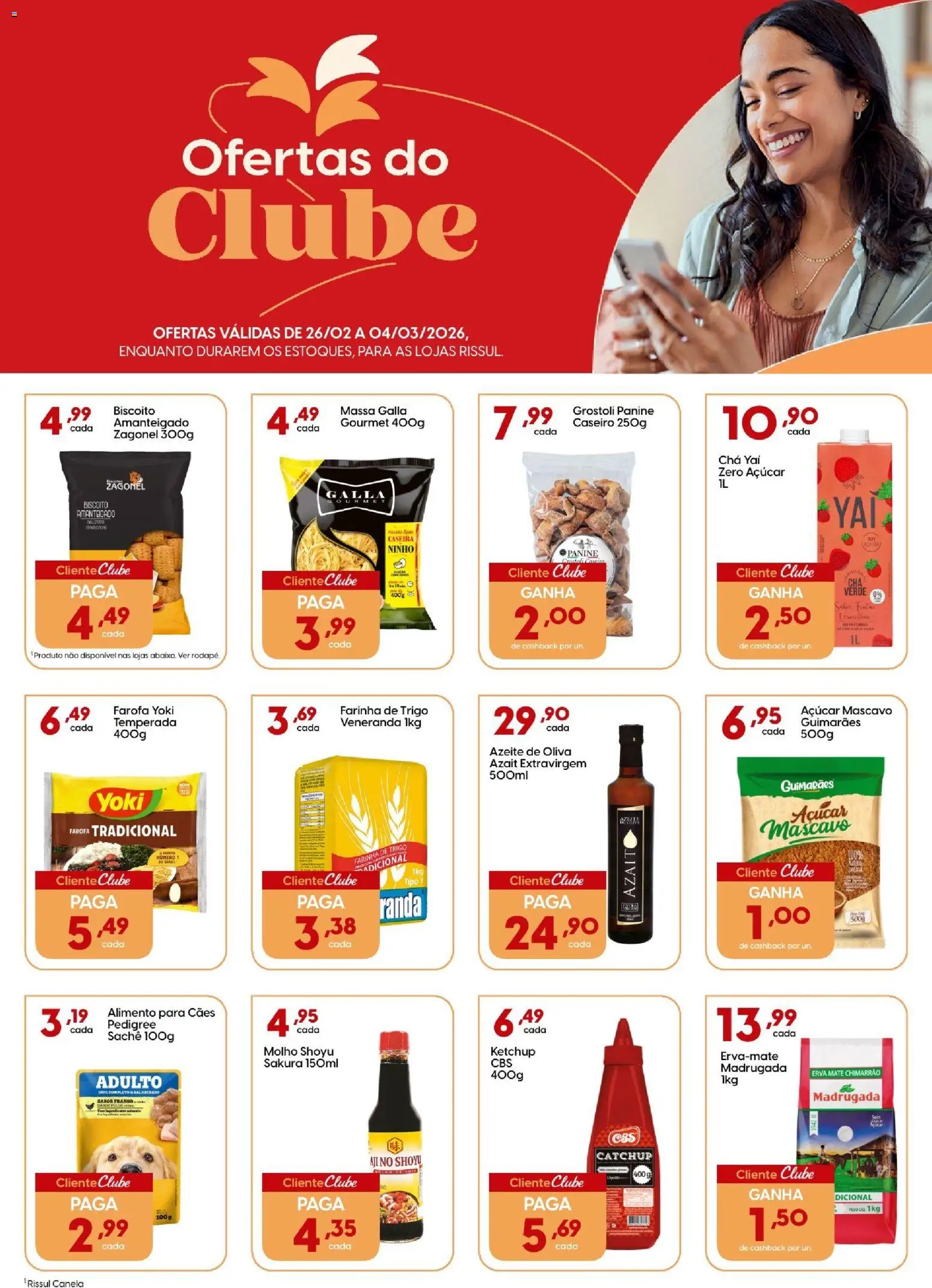 Rissul Folheto - válido de 26.02.2026 | Página: 2 | Produtos: Chá, Massa, Farofa, Azeite