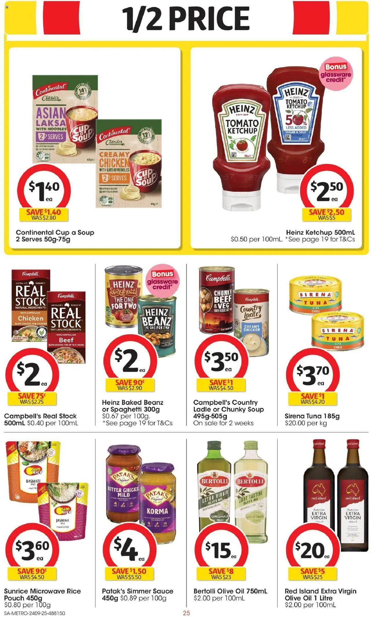 Coles catalogue - valid from 24.09.2025 | Page: 25 | Products: Light, Chicken, Ketchup, Sauce