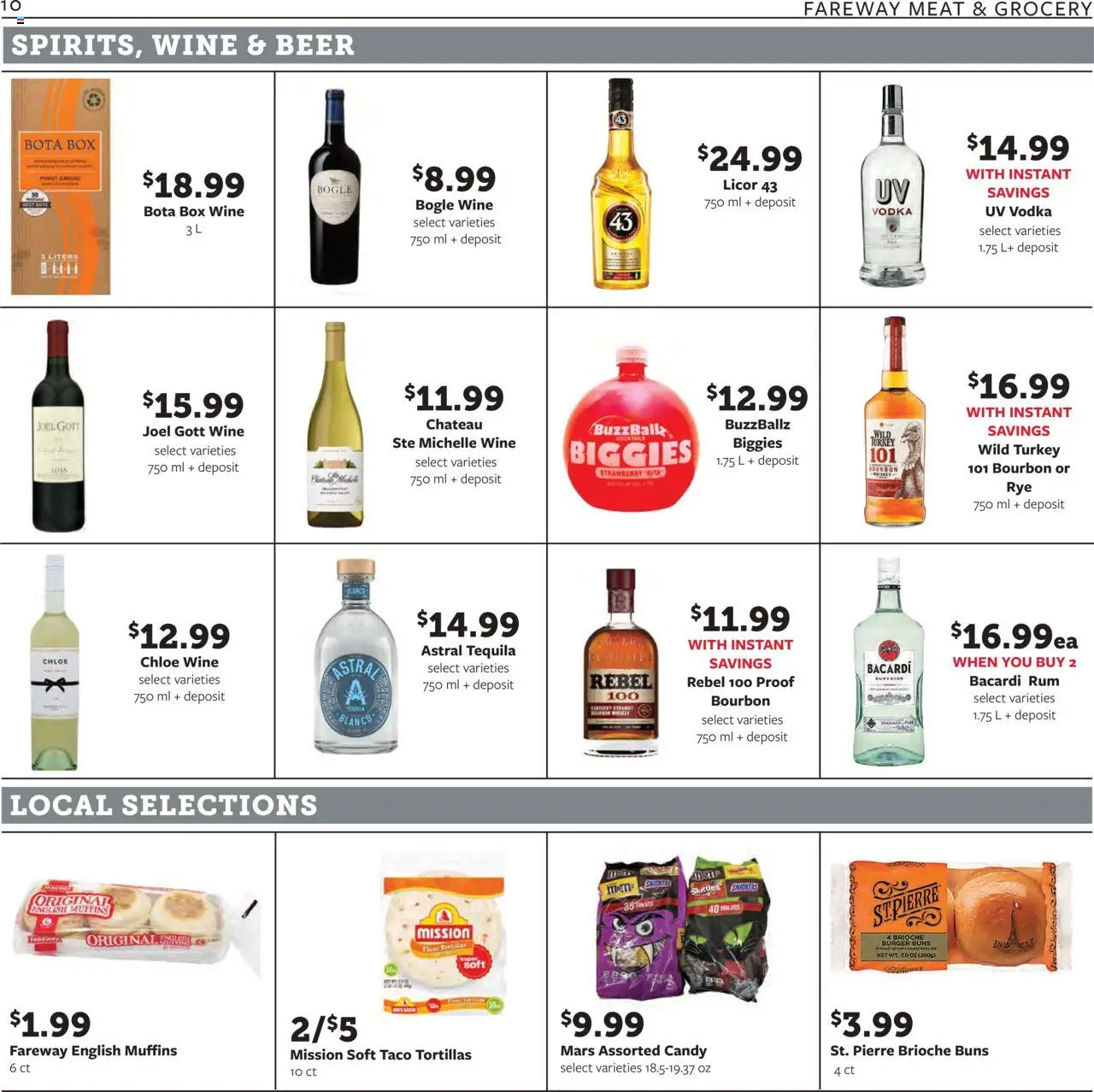 Fareway Weekly Ad - valid from 15.09.2025 | Page: 10 | Products: Box, Wine, Beer, Vodka