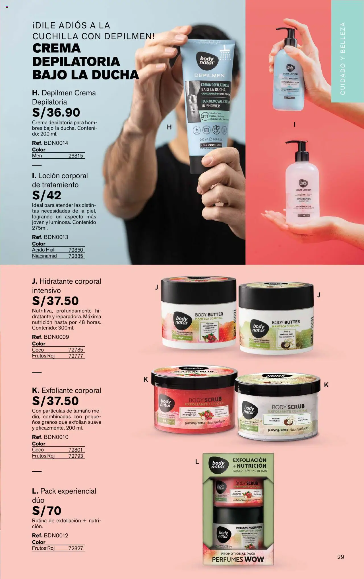 Catálogo Leonisa válido desde 24.06.2025 | Página: 29 | Productos: Exfoliante, Crema depilatoria, Ducha, Crema