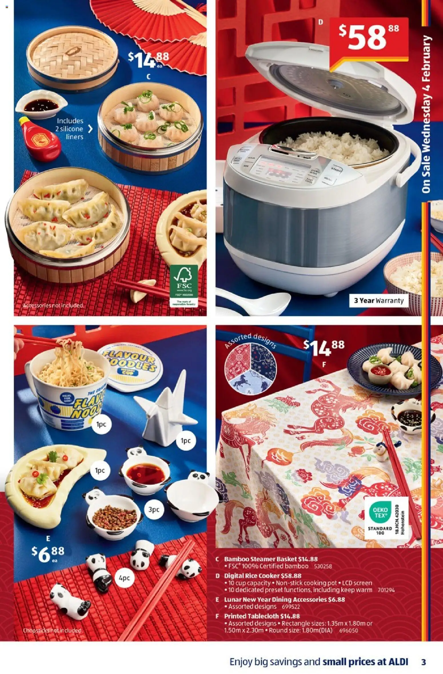 Aldi catalogue - valid from 04.02.2026 | Page: 3 | Products: Basket, Pot, Rice, Digital