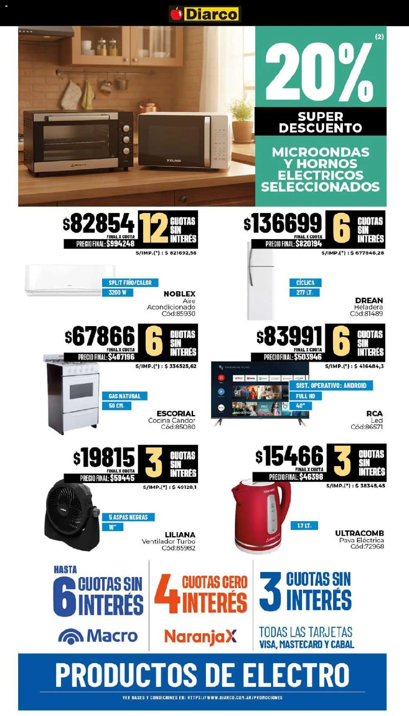 Diarco - Ofertas Hogar, Bazar Y Electro │ válido desde el 03.11.2025 | Página: 3 | Productos: Cocina, Pava, Heladera, Pava eléctrica