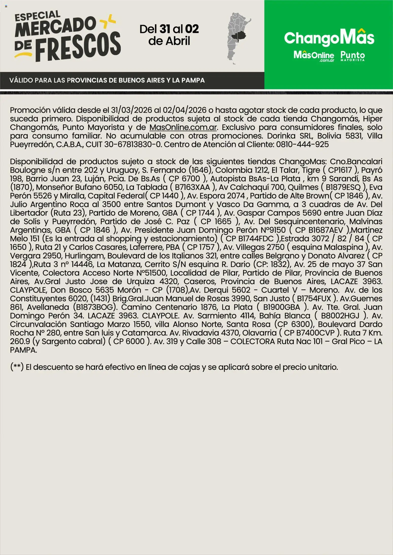 Punto Mayorista Mercado de Frescos  │ válido desde el 31.03.2026 | Página: 2 | Productos: Pico, Sobre