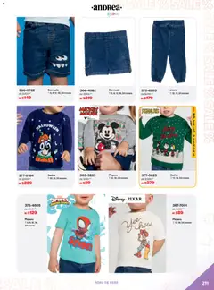 Vista previa de Andrea catálogo Outlet, nuevo folleto de la tienda, válido en México a partir del 21.12.2025 | Página: 211 | Productos: Suéter, Ropa, Playera, Bermuda