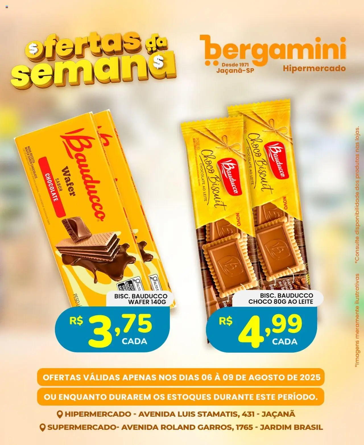 Supermercado Bergamini Folheto - válido de 06.08.2025 | Página: 21 | Produtos: Leite, Chocolate