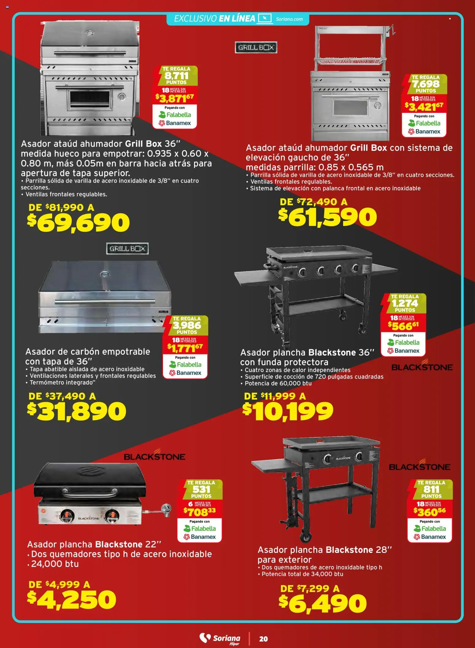 Nuevas ofertas de Soriana válidas en toda la República Mexicana desde el 21.11.2025. ¡Encuentra las mejores ofertas en Soriana - Black Prices Híper Nacional! | Página: 20 | Productos: Termómetro, Plancha, Barra, Té