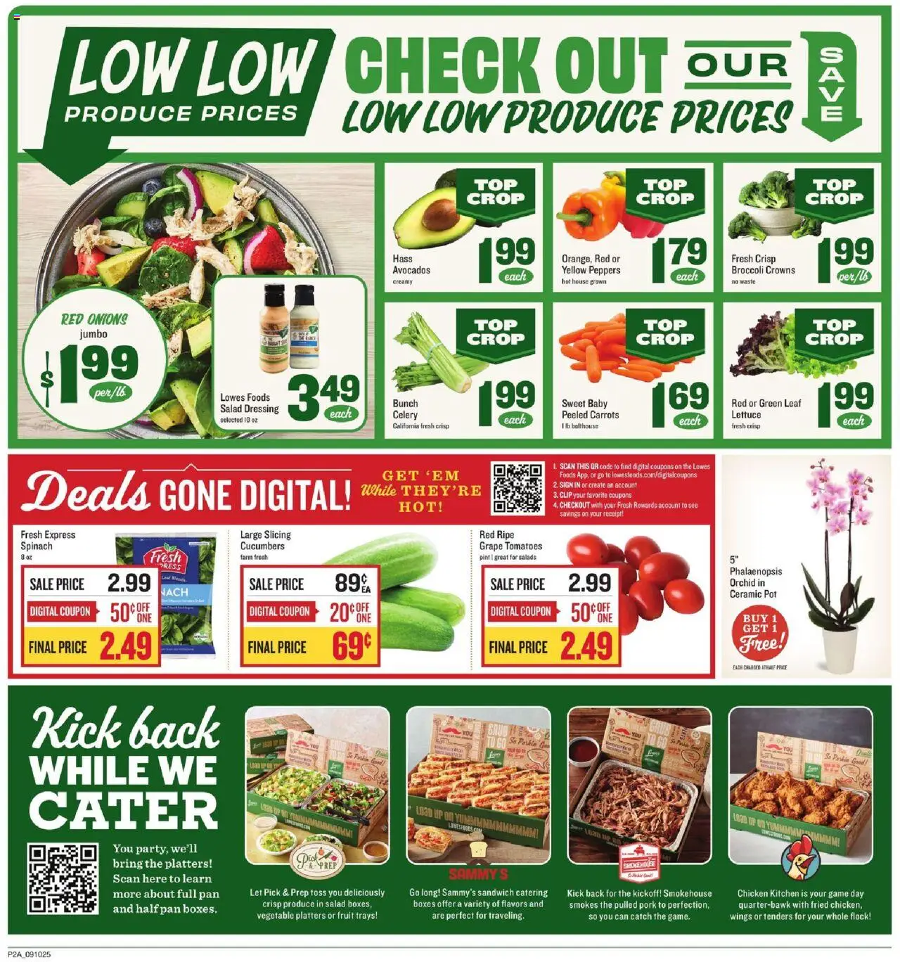 Lowes Foods Weekly Ad - valid from 10.09.2025 | Page: 2 | Products: Peppers, Clip, Tomatoes, Cucumbers