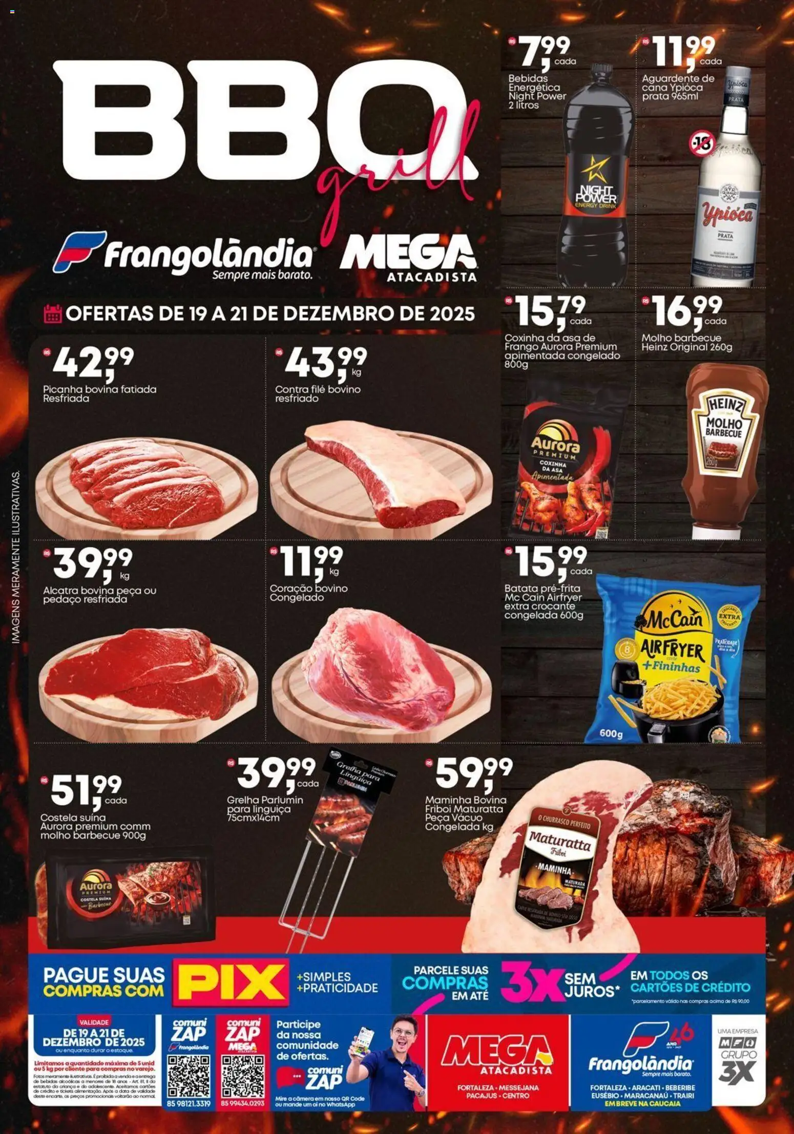 Frangolândia Folheto - válido de 19.12.2025 | Página: 1 | Produtos: Linguiça, Contra filé, Maminha, Asa de frango