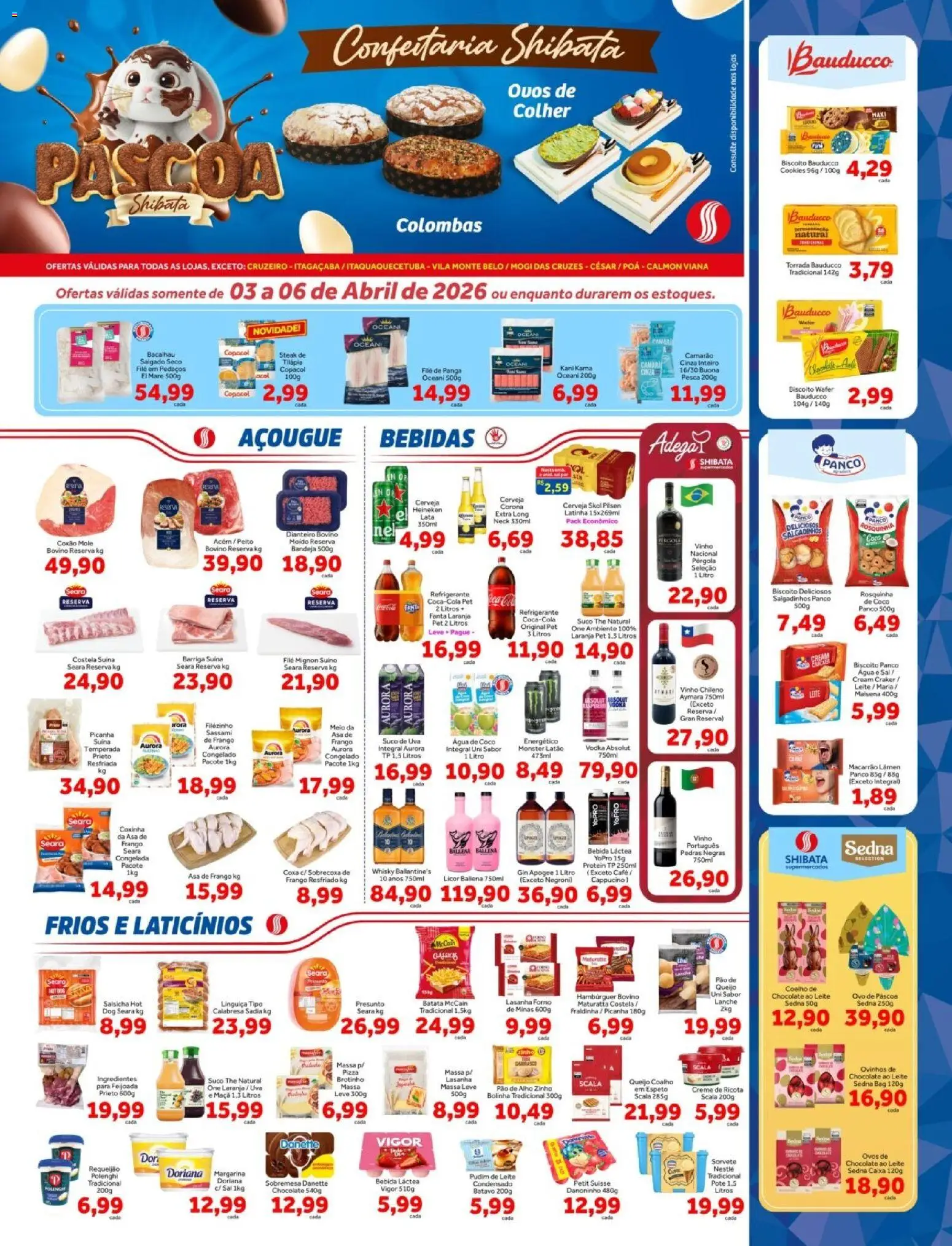 Shibata Folheto - válido de 03.04.2026 | Página: 1 | Produtos: Ovos, Cerveja Heineken, Bandeja, Monster