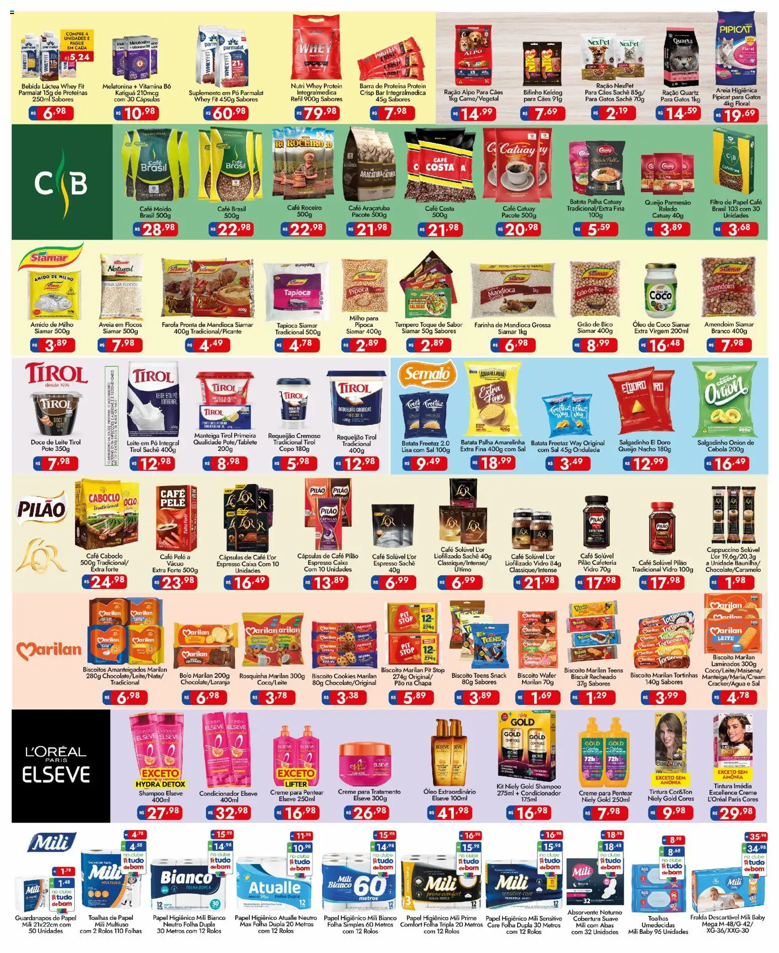 Supermercados Rondon Folheto - válido de 06.03.2026 | Página: 3 | Produtos: Bolo, Creme para pentear, Aveia, Leite em pó