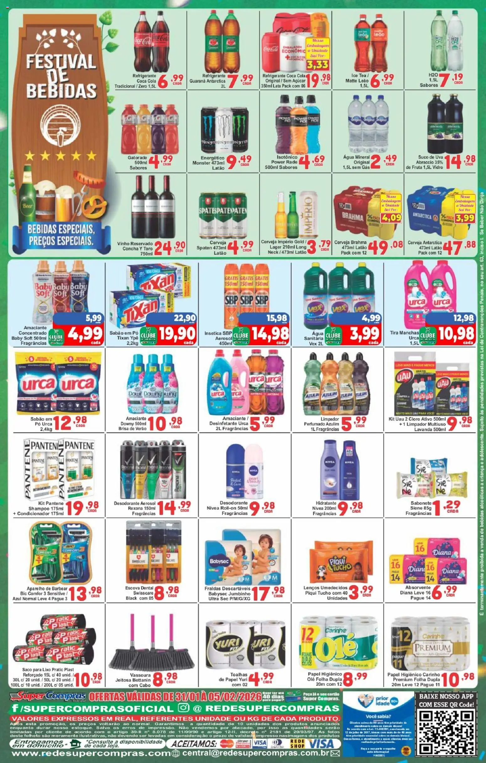 Rede Super Compras Folheto - válido de 31.01.2026 | Página: 4 | Produtos: Limpador multiuso, Sabão, Faca, Amaciante