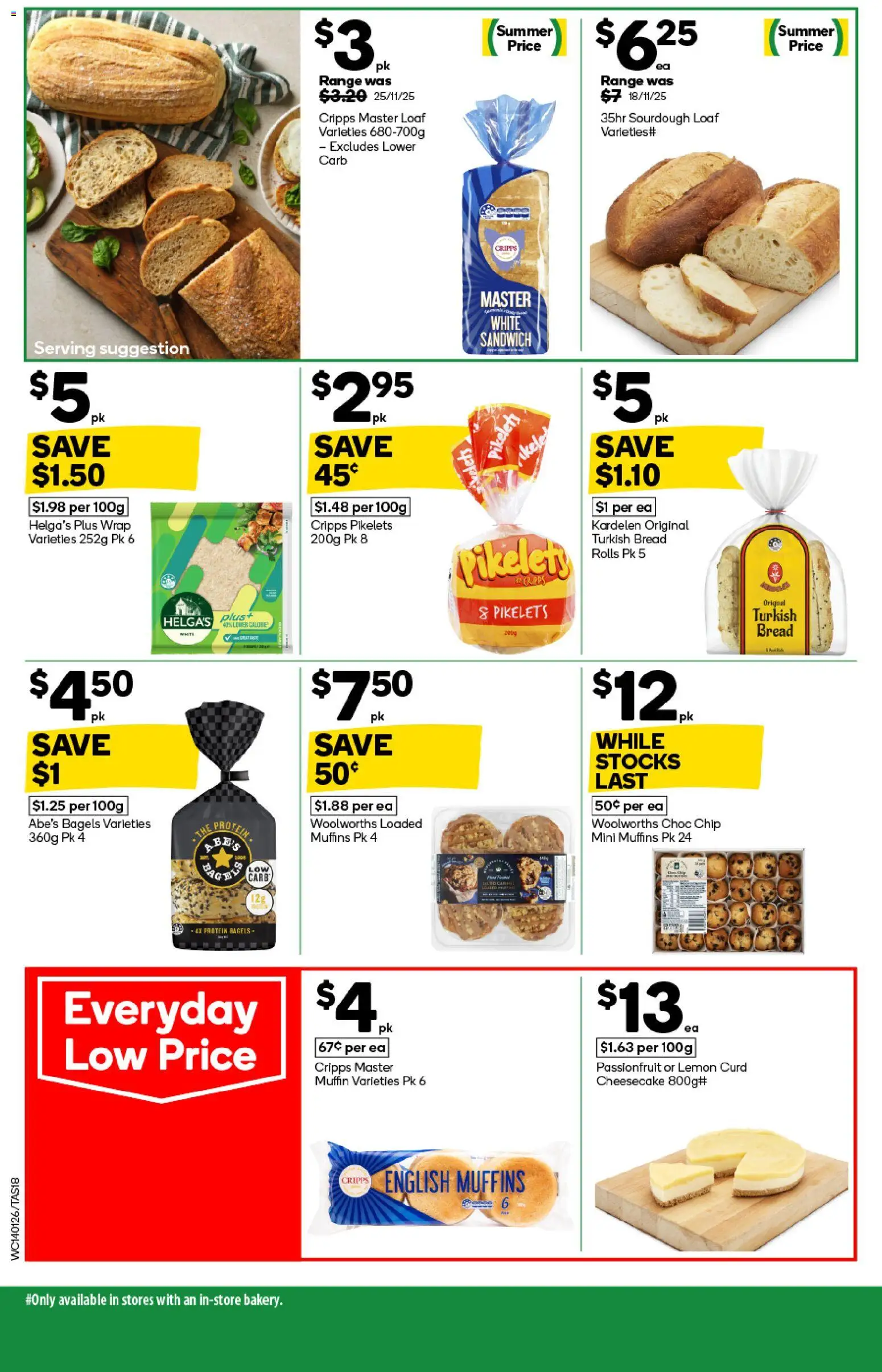 Woolworths catalogue - valid from 14.01.2026 | Page: 18 | Products: Bread, Muffins, Passionfruit, Lemon