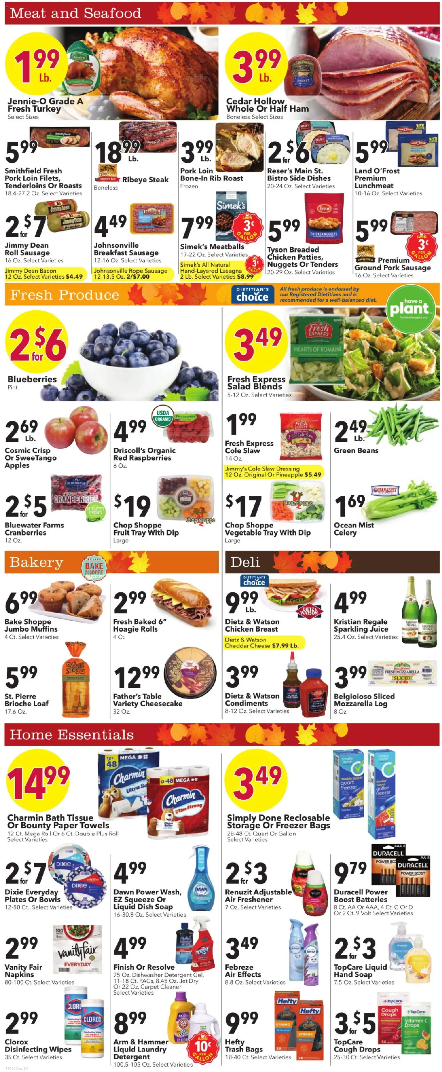 Cash Wise - Weekly Ad - valid from 19.11.2025 | Page: 2 | Products: Bakery, Romaine, Salad, Blueberries