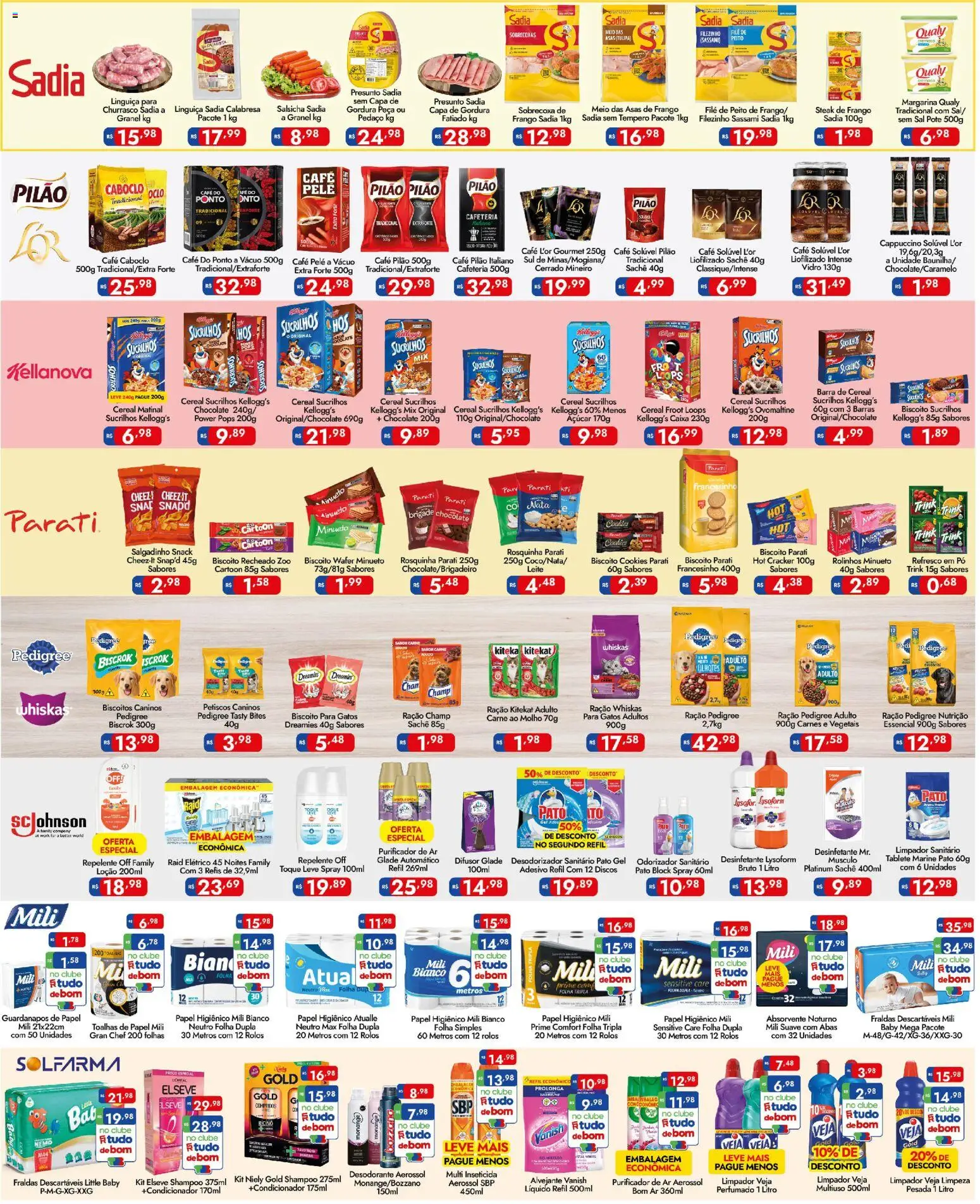 Supermercados Rondon Folheto - válido de 05.12.2025 | Página: 3 | Produtos: Shampoo, Biscoito parati, Salsicha, Leite