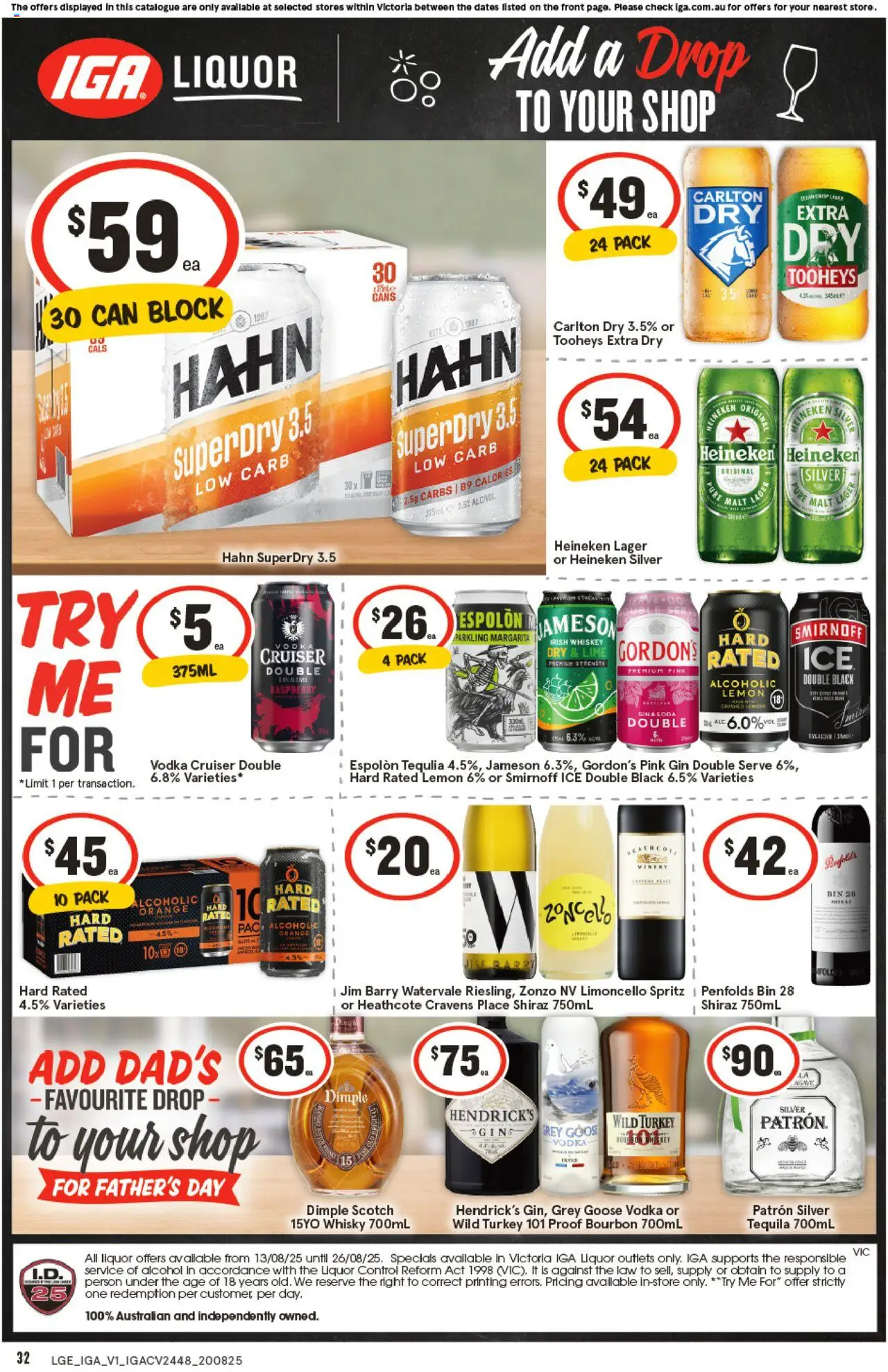 IGA catalogue - valid from 20.08.2025 | Page: 2 | Products: Bourbon, Scotch, Turkey, Lime