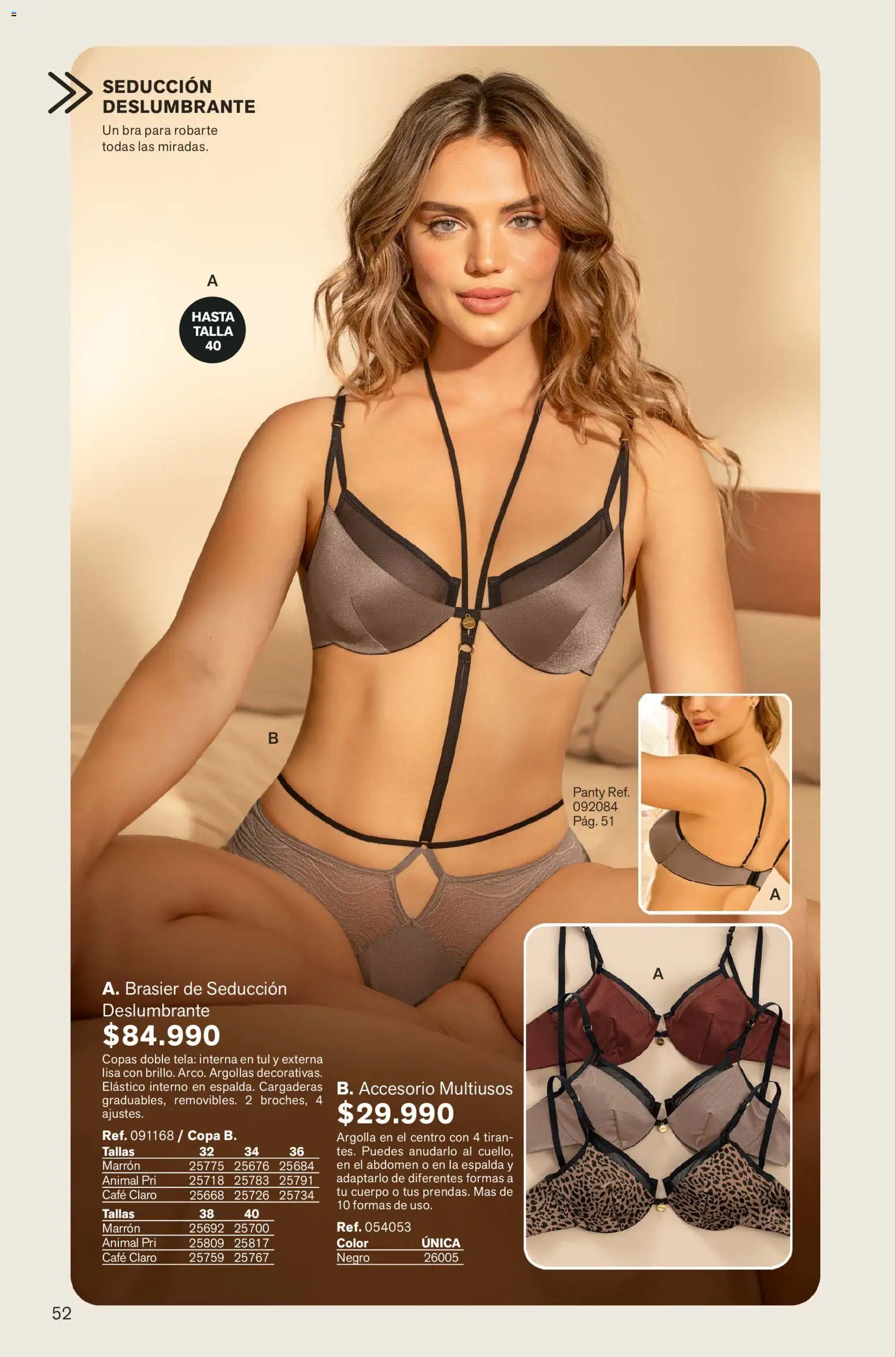Leonisa revista - valida desde el 15.01.2026 | Página: 52 | Productos: Brasier, Cuello, Café