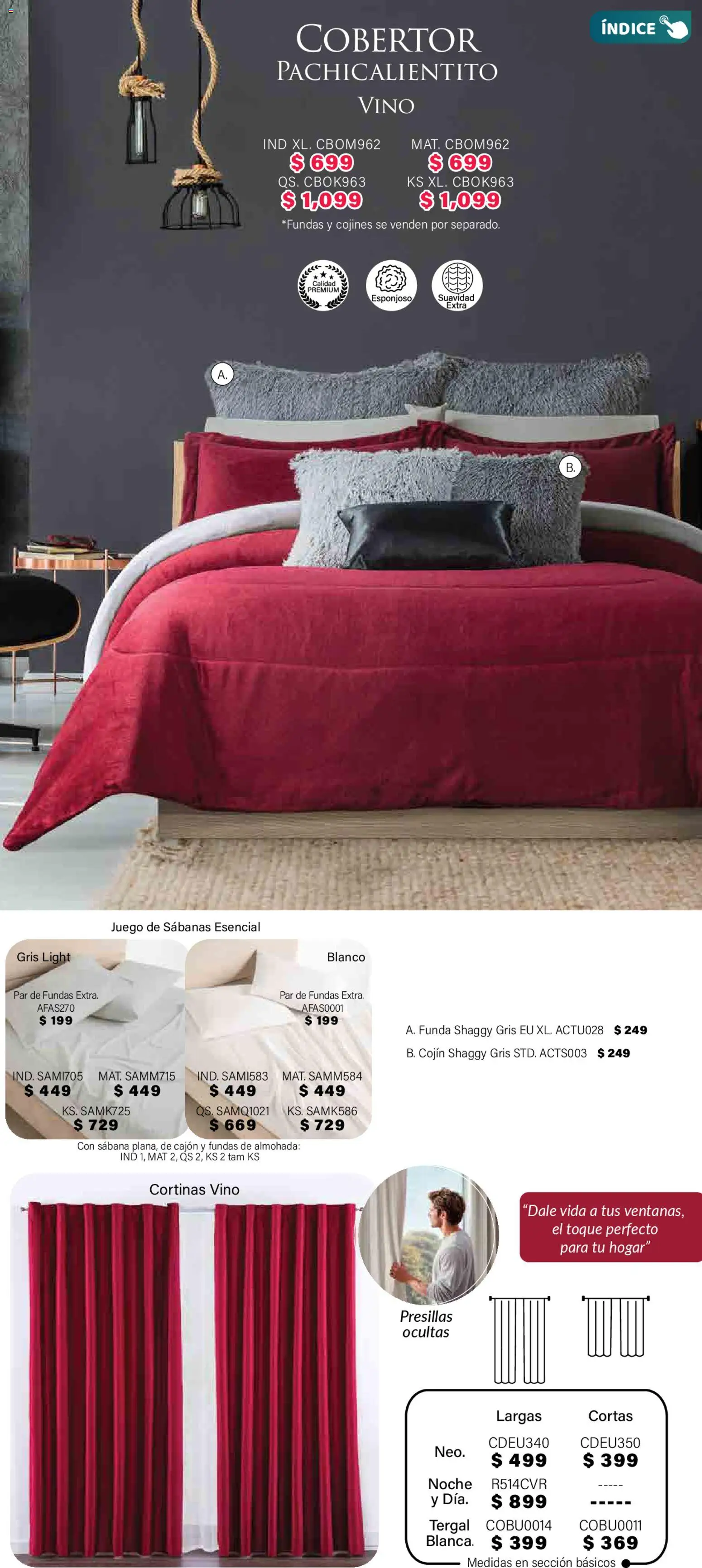 Nuevas ofertas de Colchas Concord válidas en toda la República Mexicana desde el 01.11.2025. ¡Encuentra las mejores ofertas en Colchas Concord Buen Fin! | Página: 276 | Productos: Cobertor, Funda, Vino, Sabanas