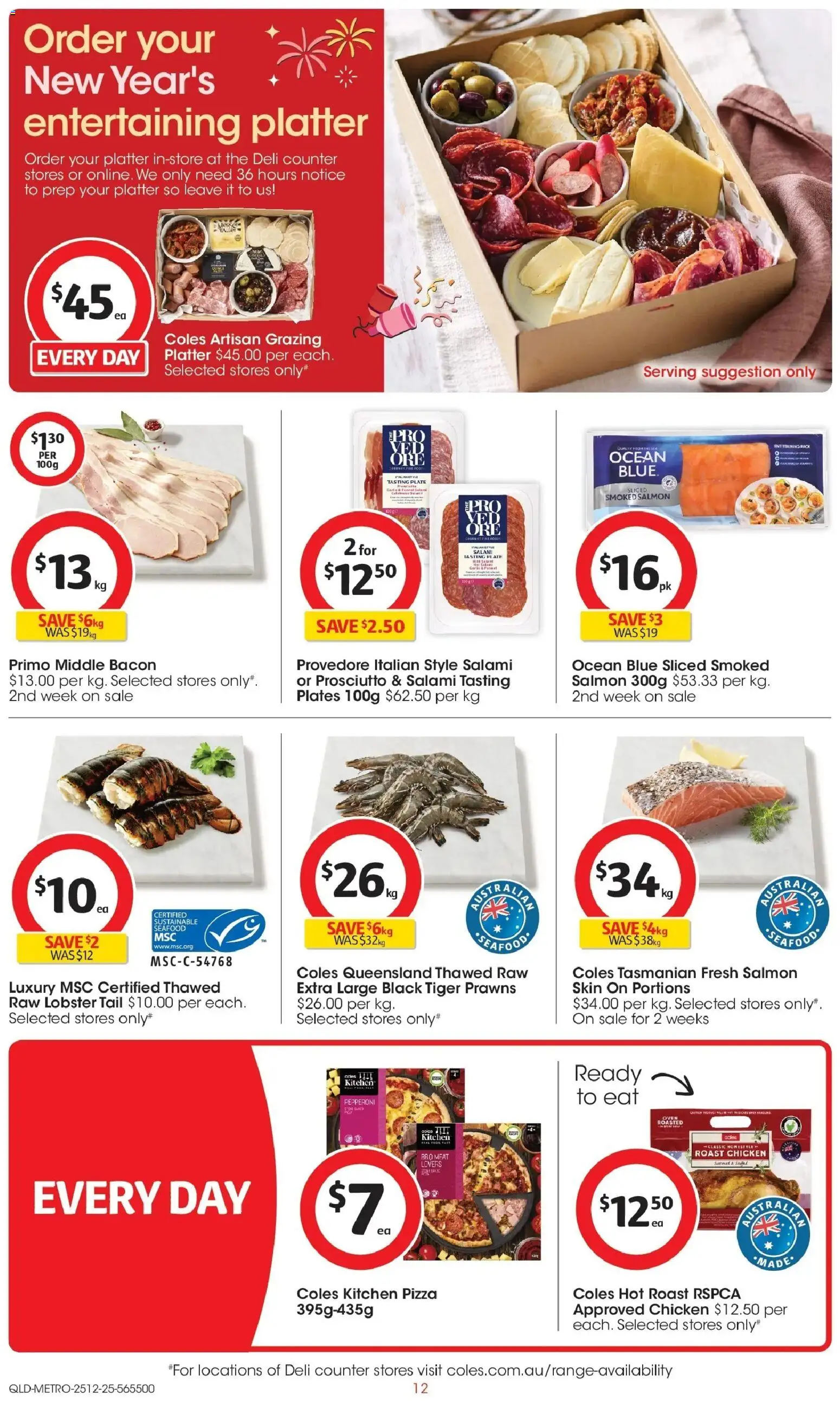 Coles catalogue - valid from 25.12.2025 | Page: 12 | Products: Salami, Lobster, Meat, Oven