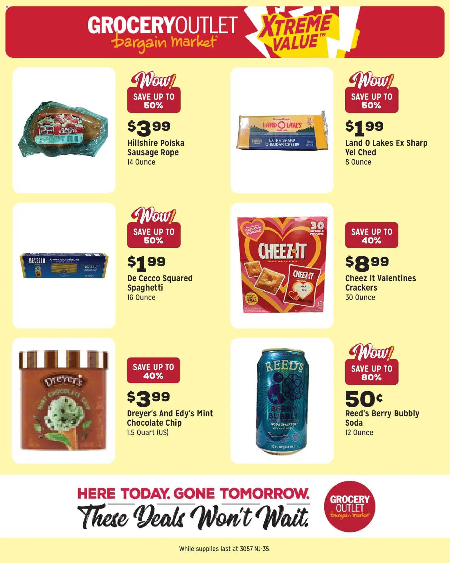 Grocery Outlet Weekly Ad - NJ - valid from 11.03.2026 | Page: 8 | Products: Cheese, Chocolate, Sausage, Chocolate Chip