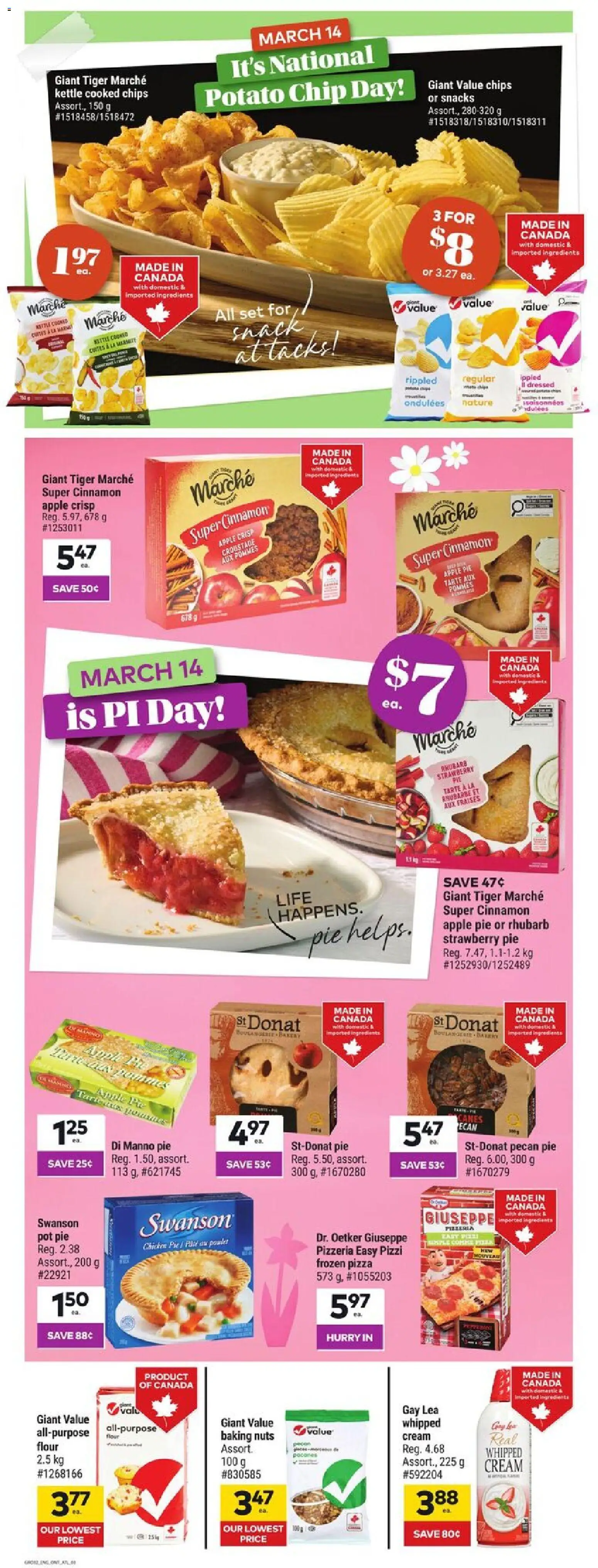 Giant Tiger flyer valid from 11.03.2026 | Page: 3 | Products: Nuts, Cream, Kettle, Pizza