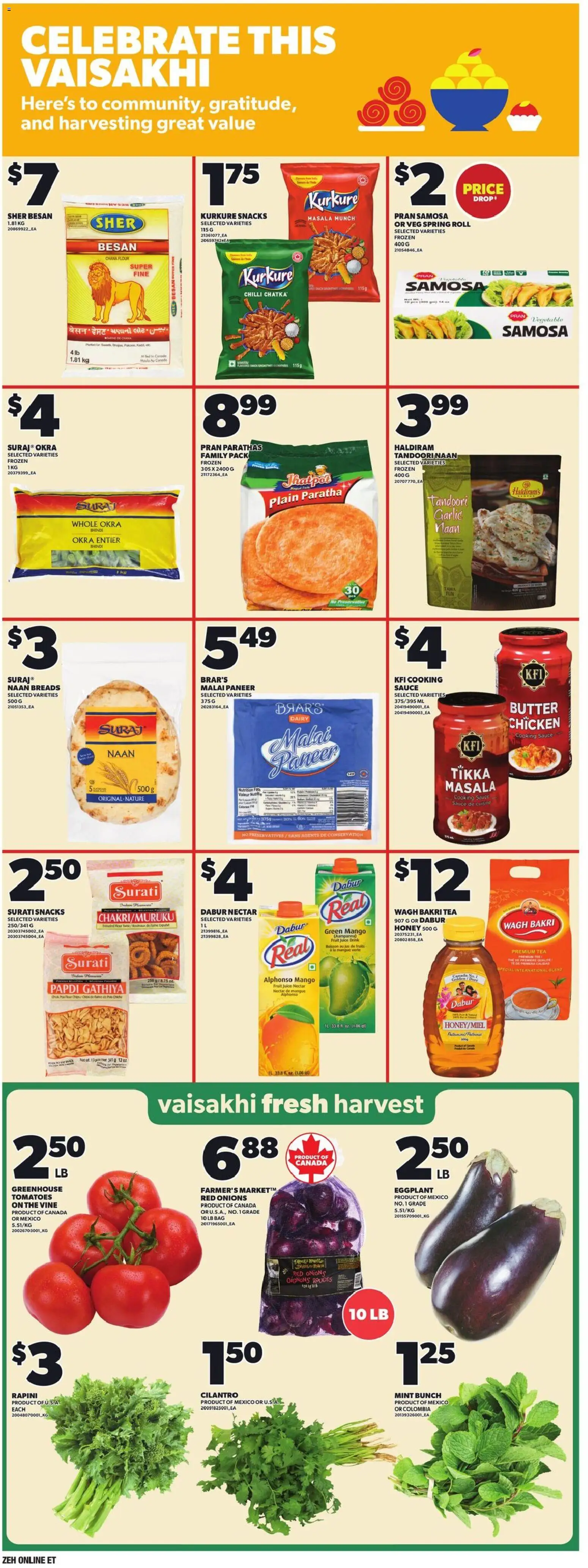 Zehrs flyer valid from 19.03.2026 | Page: 16 | Products: Bag, Butter, Juice, Tomatoes