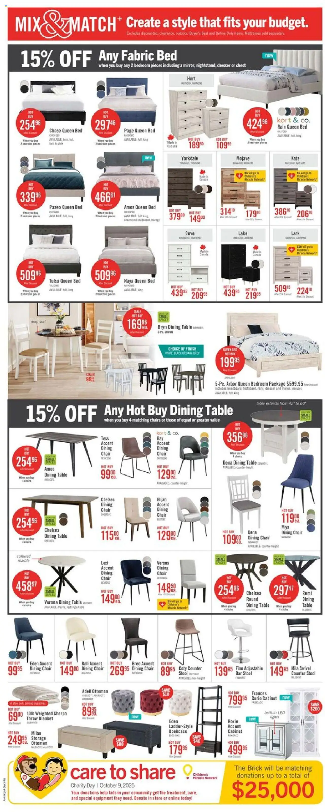 The Brick flyer valid from 30.09.2025 | Page: 11 | Products: Bed, Blanket, Chair, Cabinet
