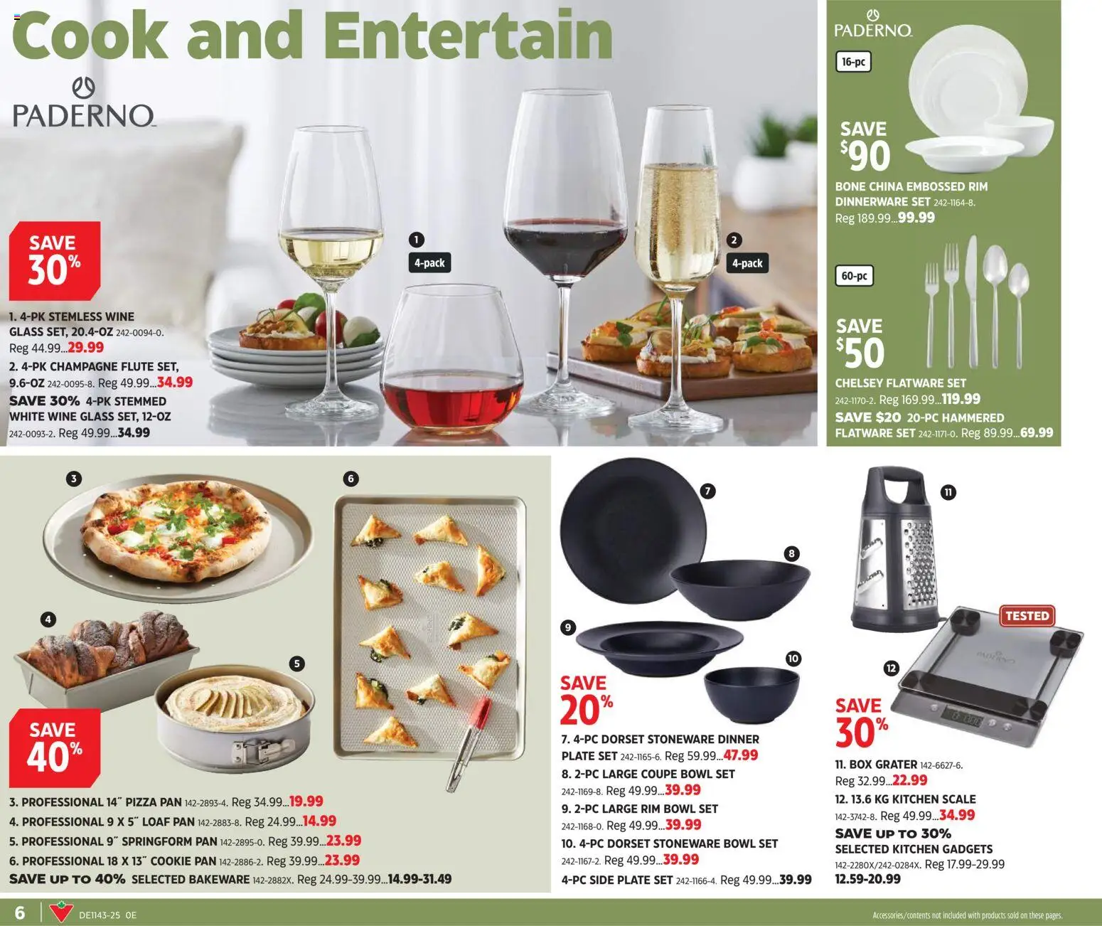 Canadian Tire flyer valid from 16.10.2025 | Page: 6 | Products: Kitchen scale, Box, Pizza, Wine