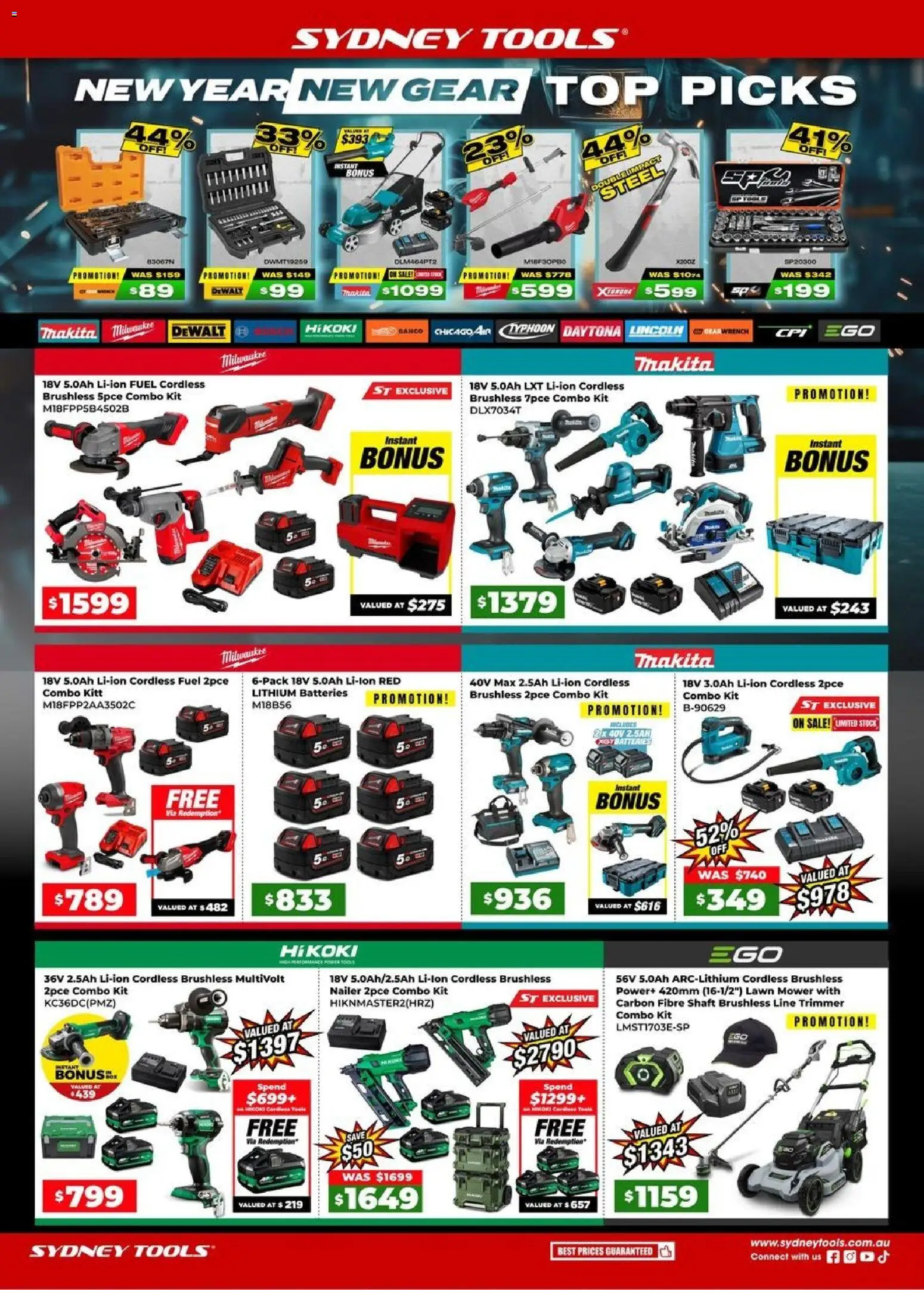 Sydney Tools catalogue - valid from 02.01.2026 | Page: 1 | Products: Lawn mower, Batteries, Tools, Mower